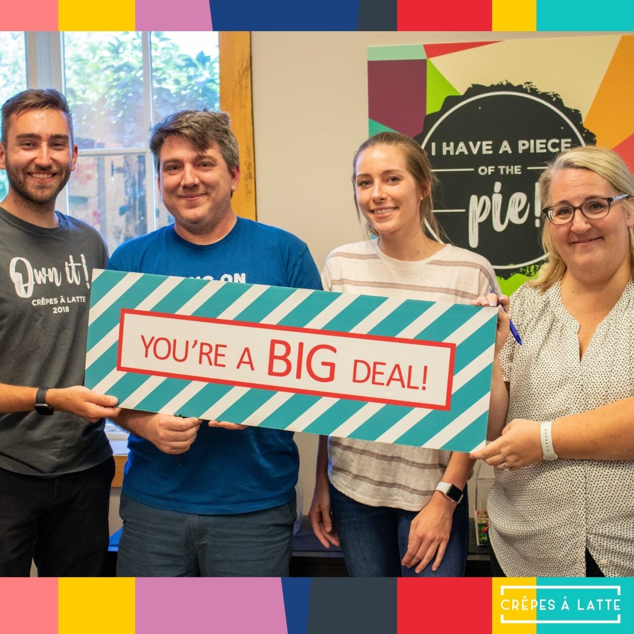 As our family grows, we bond by working closely together. The votes are in! Jerry, Jeff, Paige, and Laura your fellow colleagues voted and agree you are part of the glue that keeps everything going strong! #YoureABigDeal #bettertogether #teamapprecia