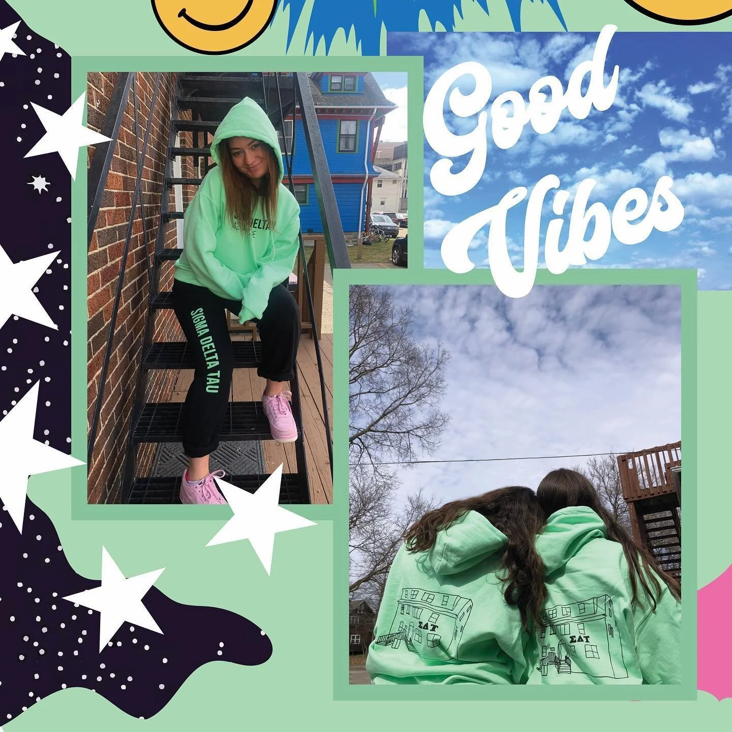 Heading into the summer with good vibes~
&bull;
&bull;
&bull;
&bull;
#collegelife #greeklife #fraternity #sorority #sigmadeltatau #sigdelt #hoodie #rush #recruitment #goodvibes #goodvibesonly