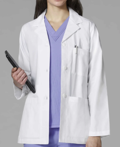 DENTAL HYGIENE WHITE COAT W/EMBROIDERY
