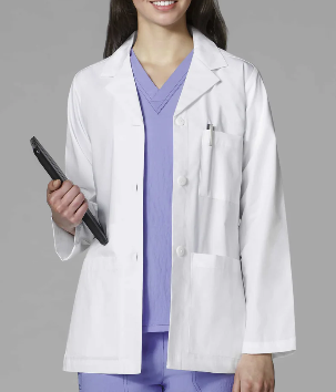 ALL Faculty Women's Lab Coat W/1st & last name ,degree embroidery