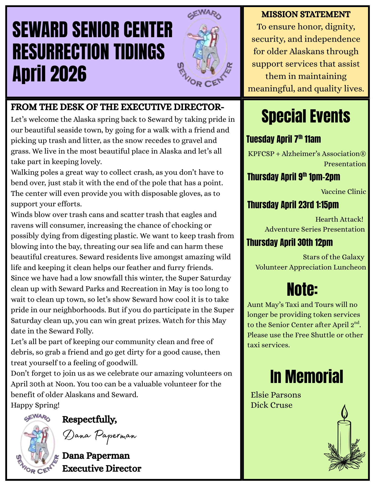 April 2026 Newsletter  
