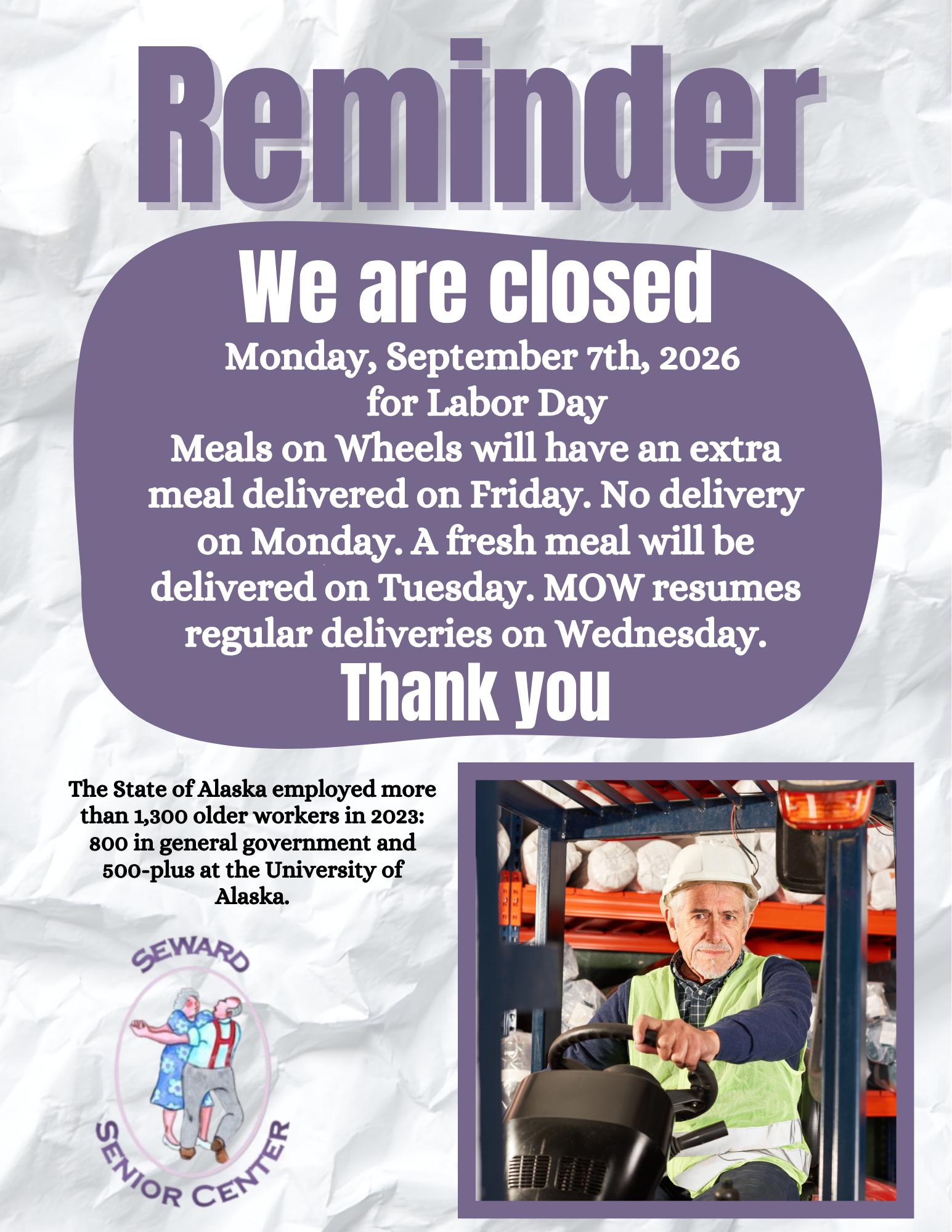 Closed for Labor Day