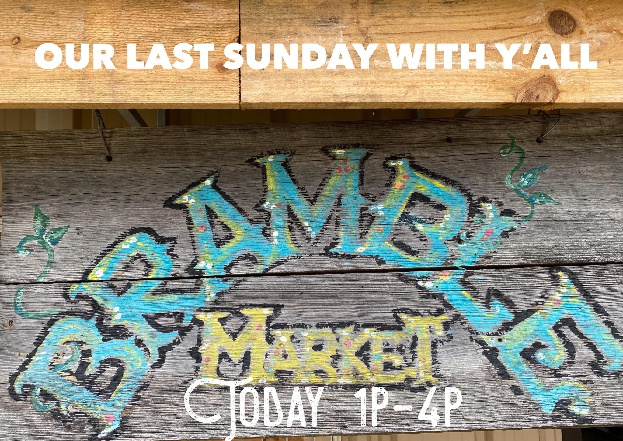 Come see us for our last Sunday afternoon.  We have strawberries, watermelons, farm meats, eggs and more&hellip;.and free hugs!
