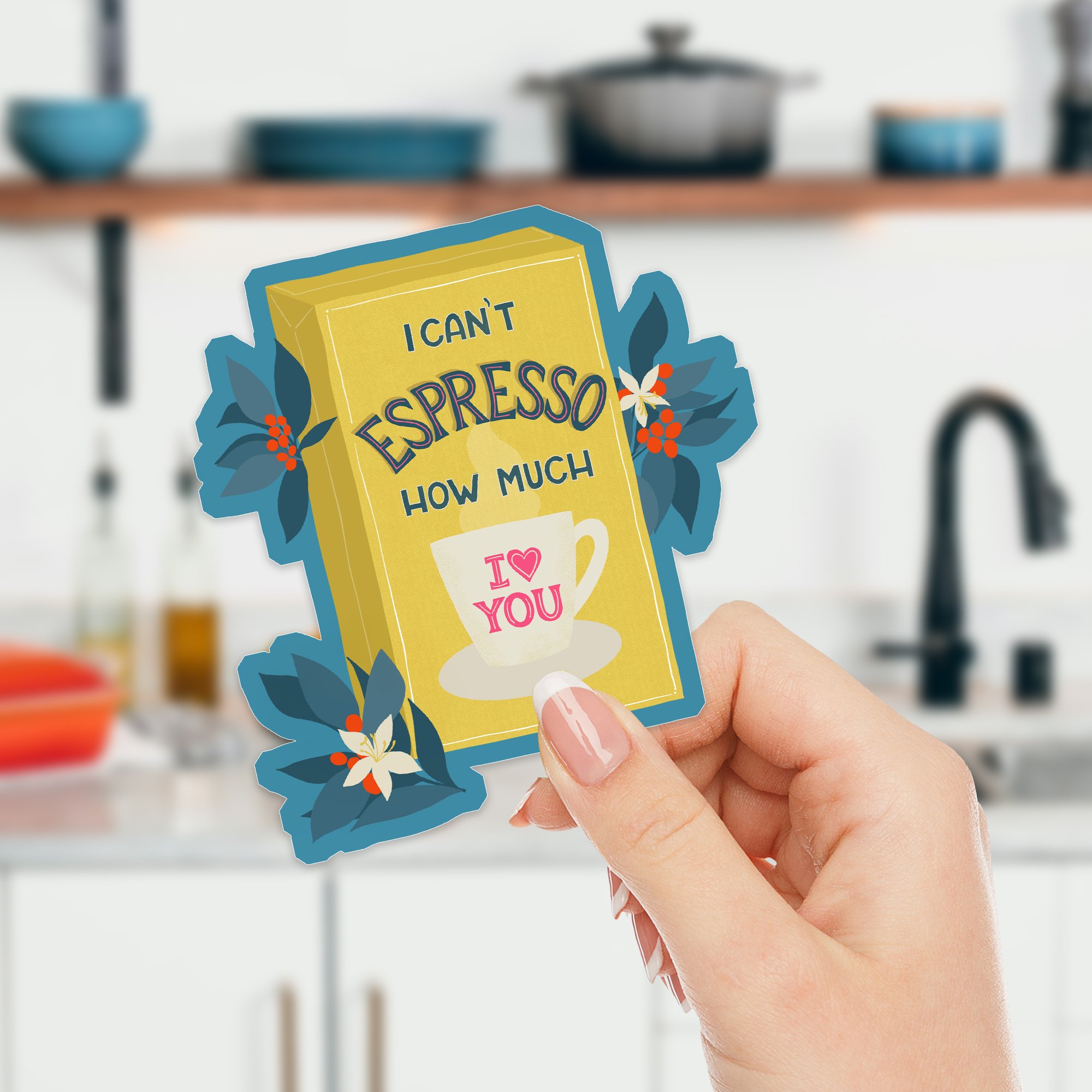 Espresso Love Sticker – Hochwertiger Vinyl Aufkleber