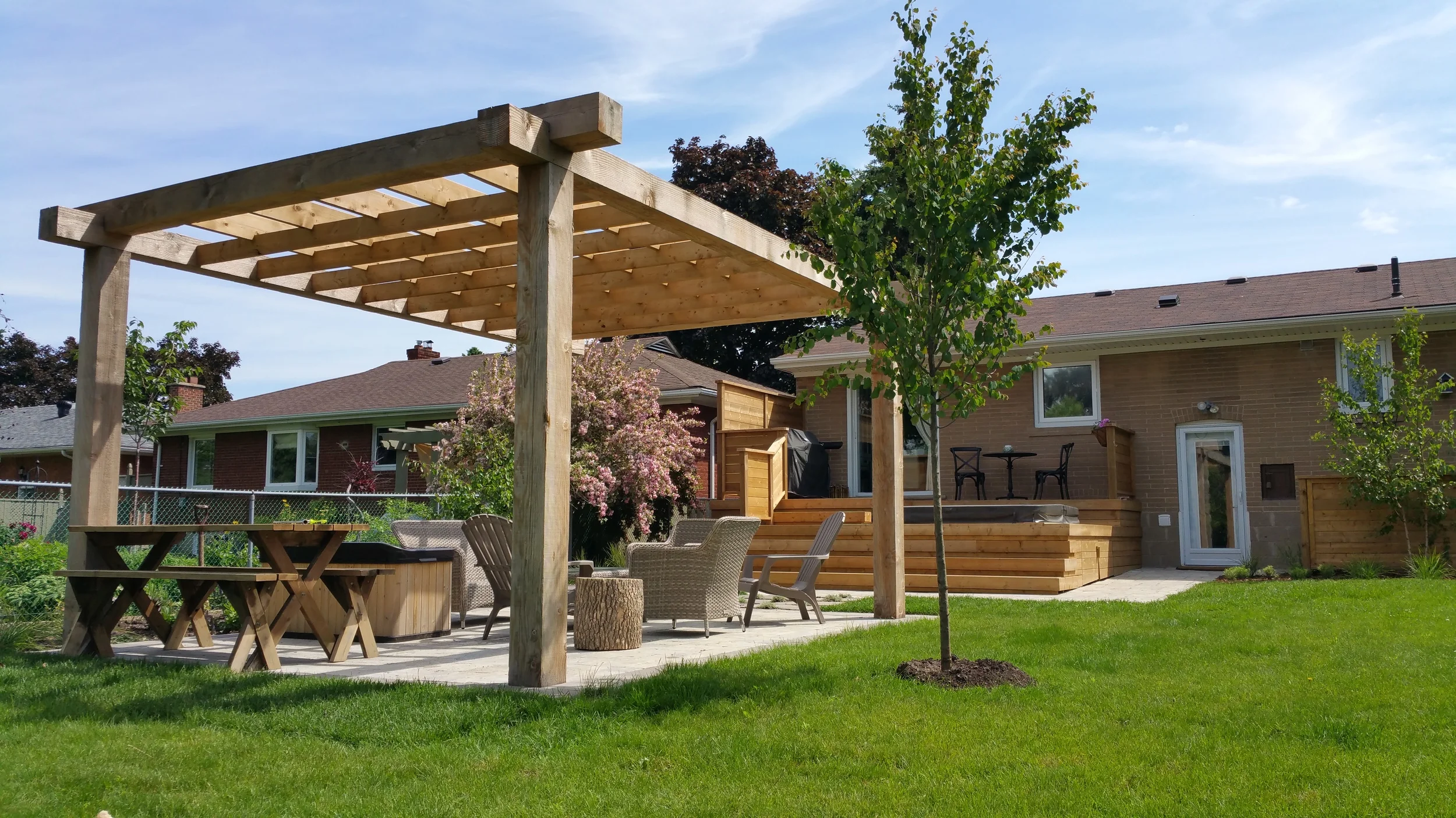 Before and Afters for a Big Backyard.