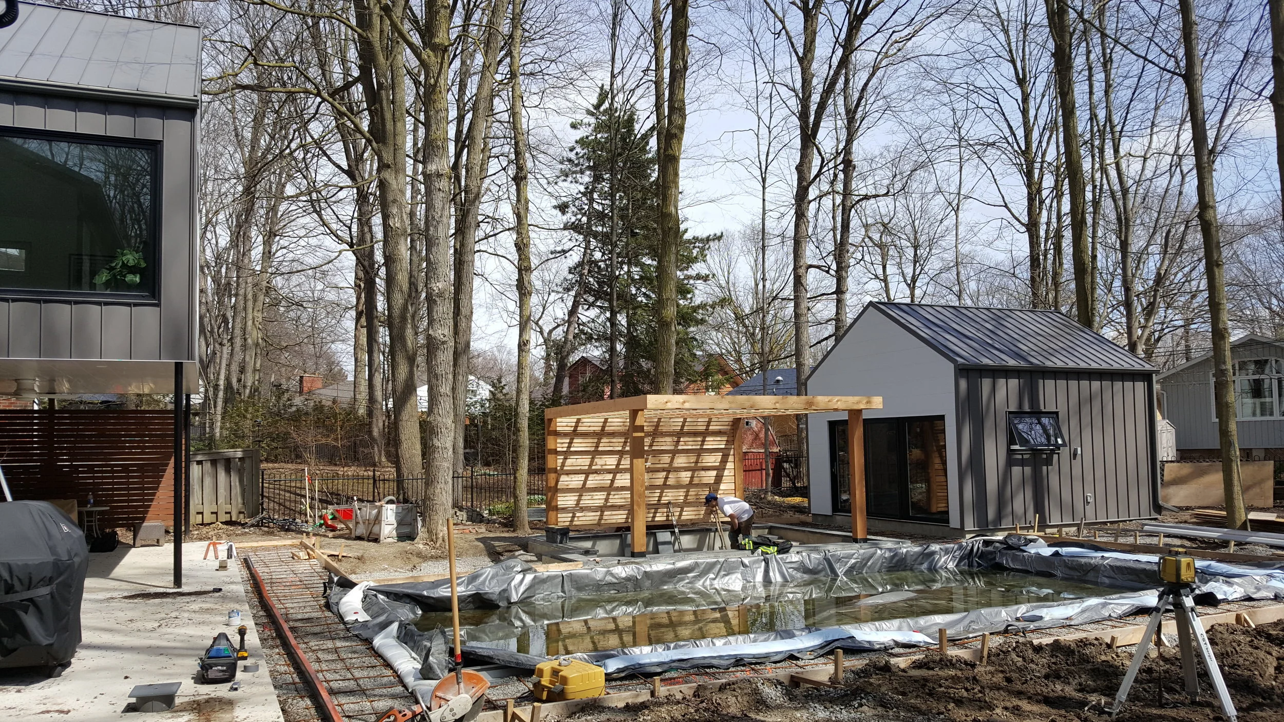 Modern Newmarket pool retreat coming along nicely
