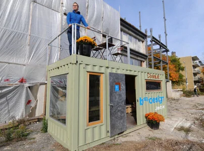 Landscape firm turns to 'cargotecture' for eco-friendly office space