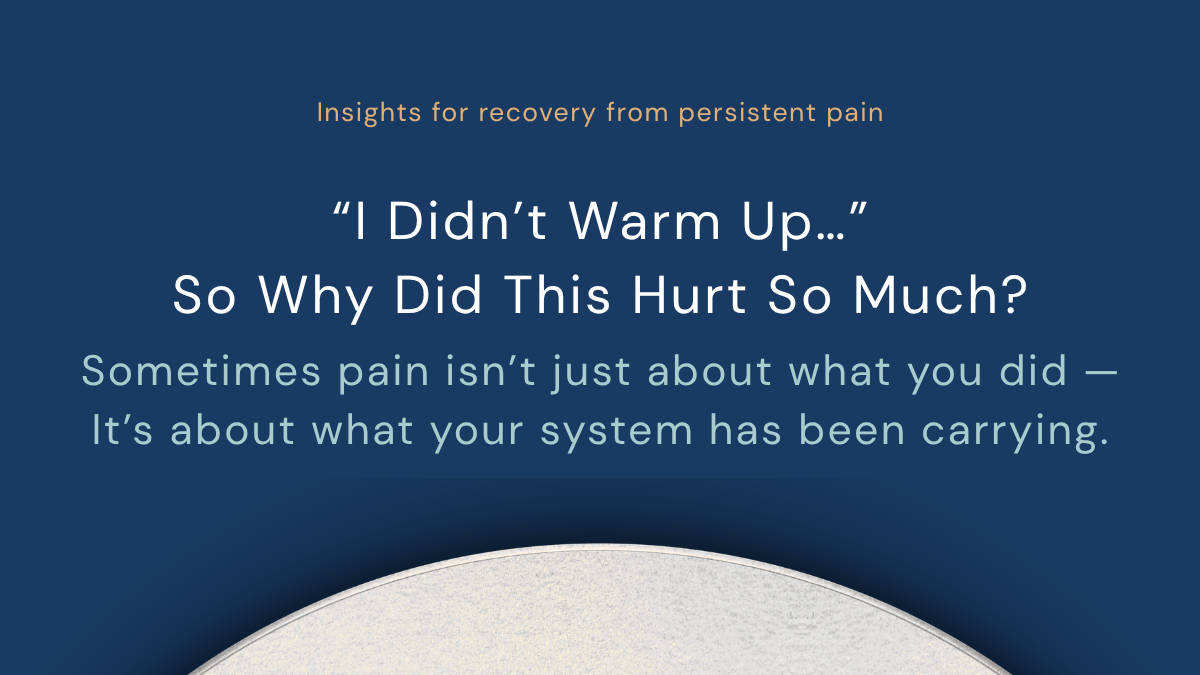 I Didn’t Warm Up… So Why Did This Hurt So Much?