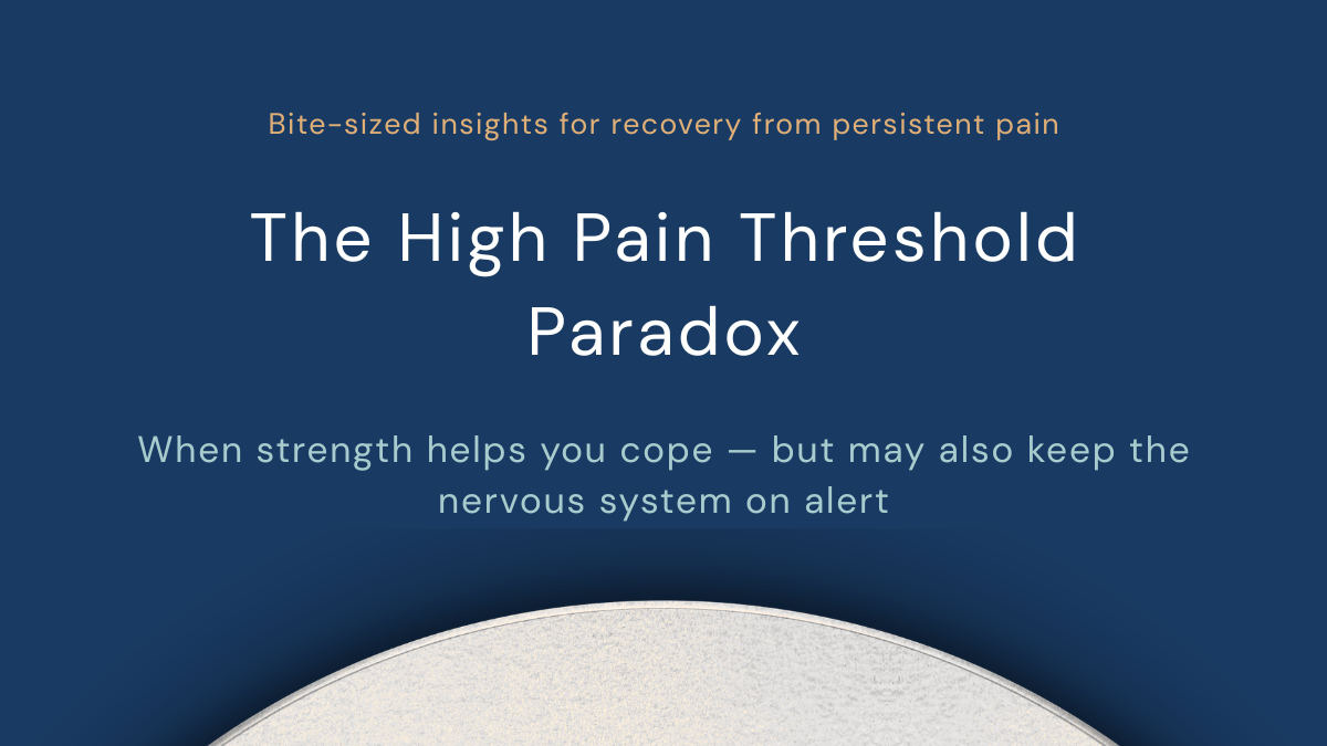 The High Pain Threshold Paradox