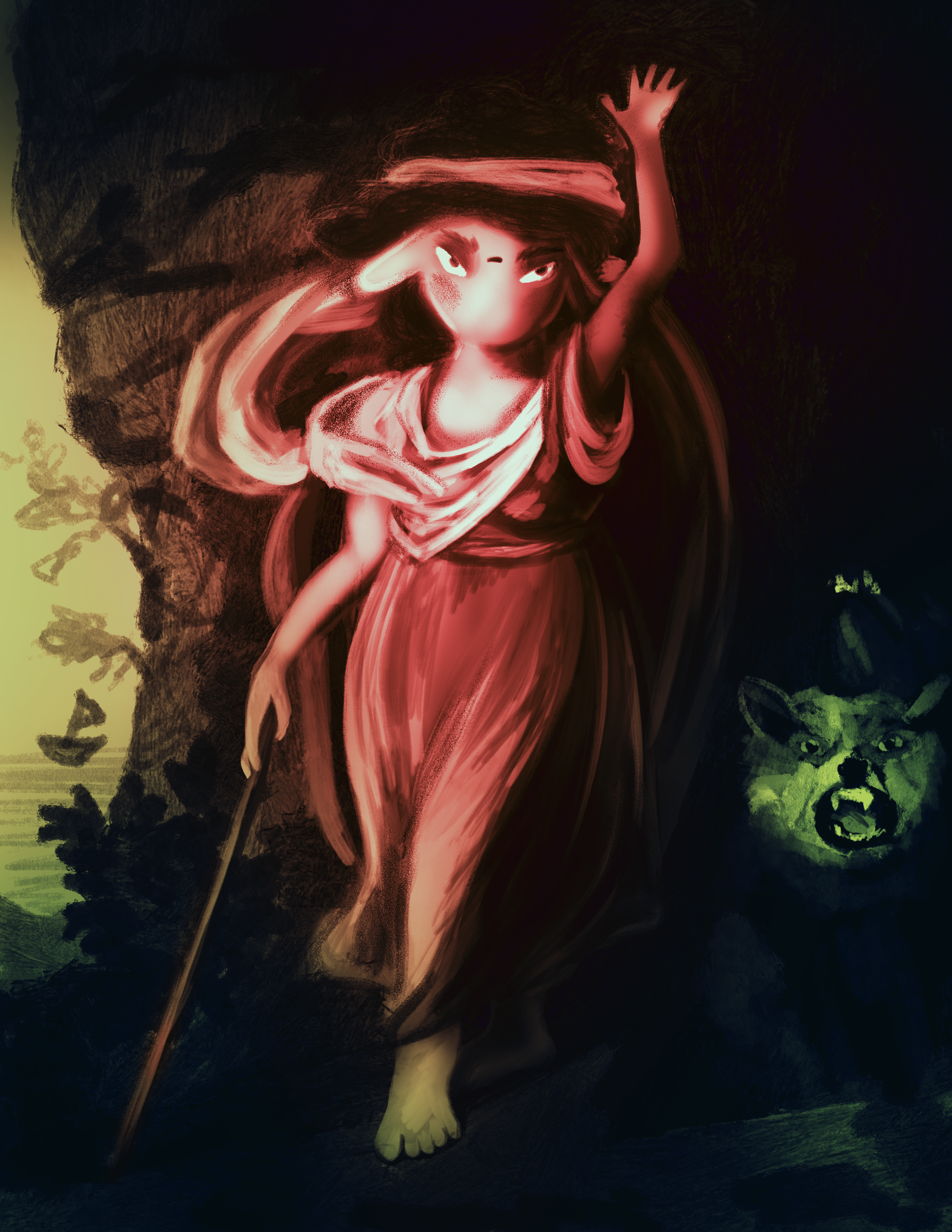 Emma Hart, Lady Hamilton as Circe, 1782 at Waddesdon Manor after George Romney