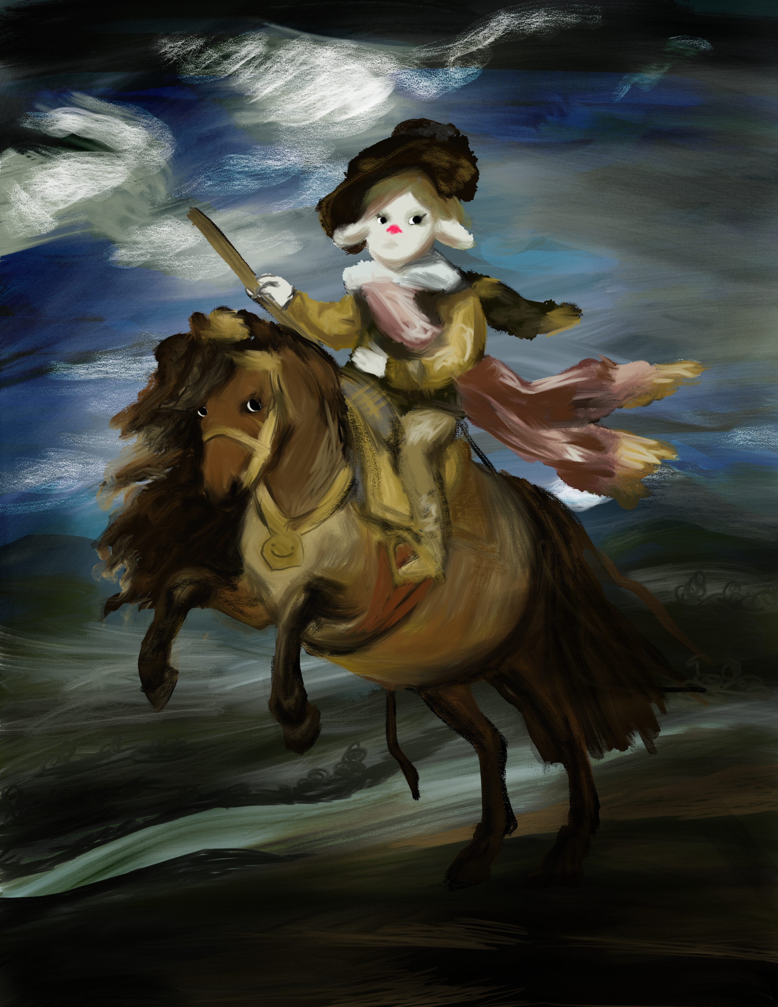 Equestrian Portrait of Prince Balthasar Charles after Diego Velázquez