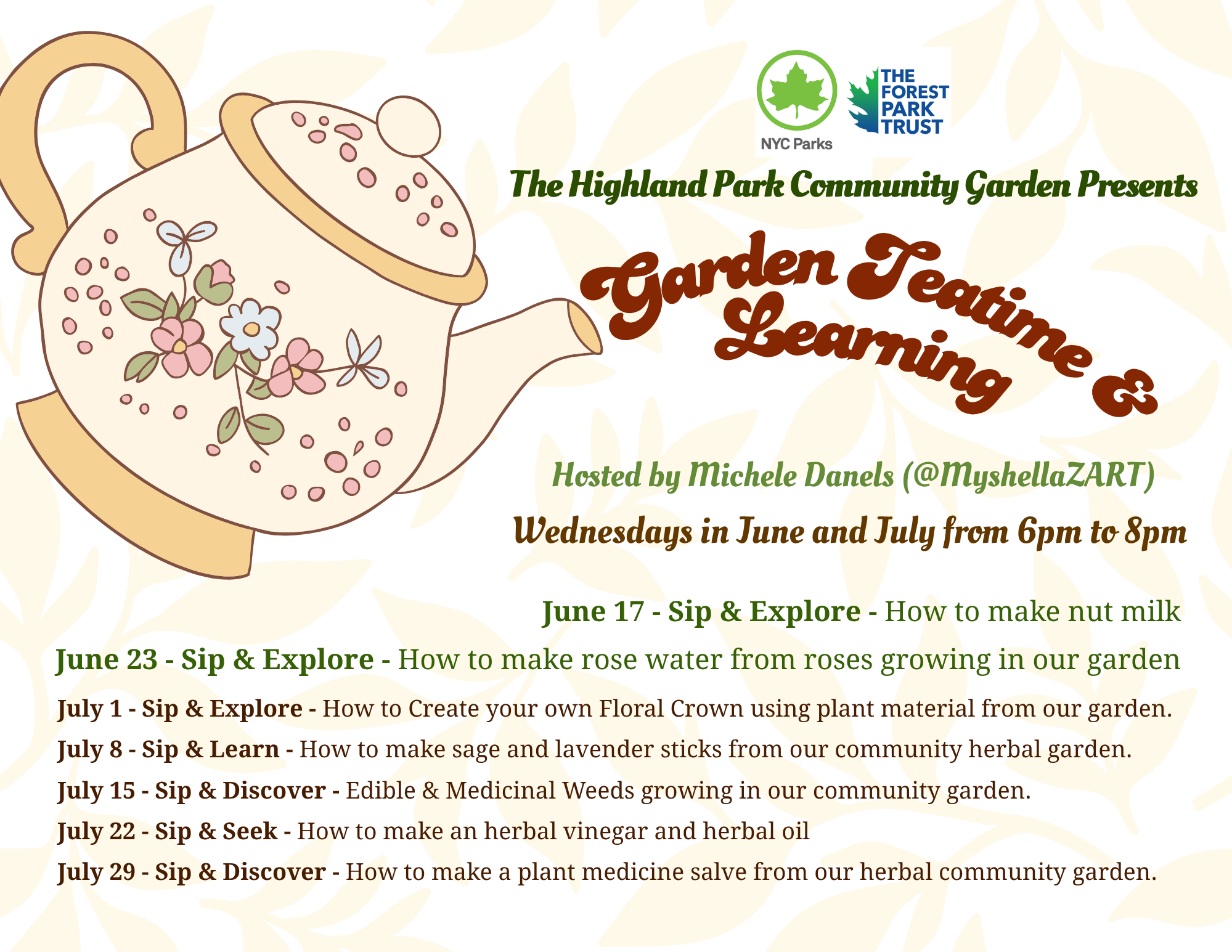 Sip &amp; Learn at Highland Park Community Garden