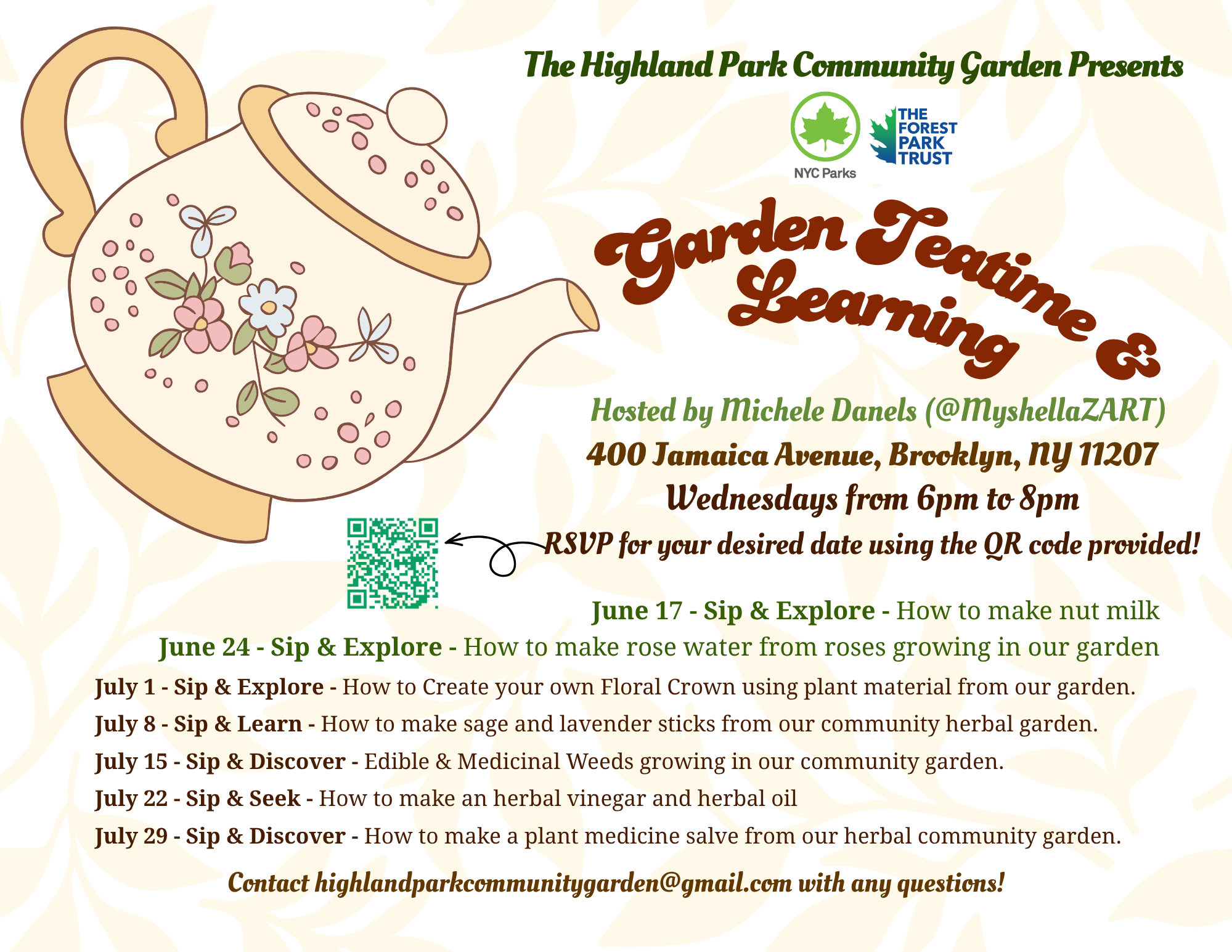 Sip &amp; Discover at Highland Park Community Garden