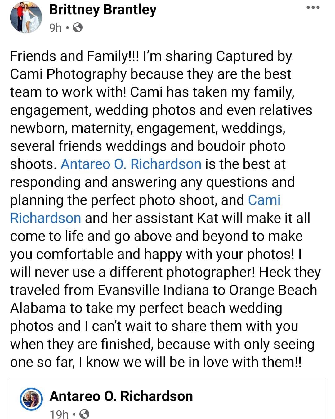 This really means a lot! Cami &amp; I appreciate these kind words. ❤❤❤❤

#CapturedByCamiPhotography #capturedbycami #feedback #motivation #evansvillein #evansville #evansvillemilkbathphotography