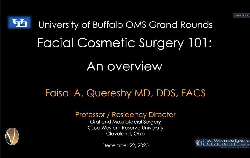 Thank you Dr. Faisal A. Quereshy, MD, DDS, FACS who gave a great Intro to Facial Cosmetics Grand Rounds this morning, reviewing past and present giants in our specialty. 🙏🏾