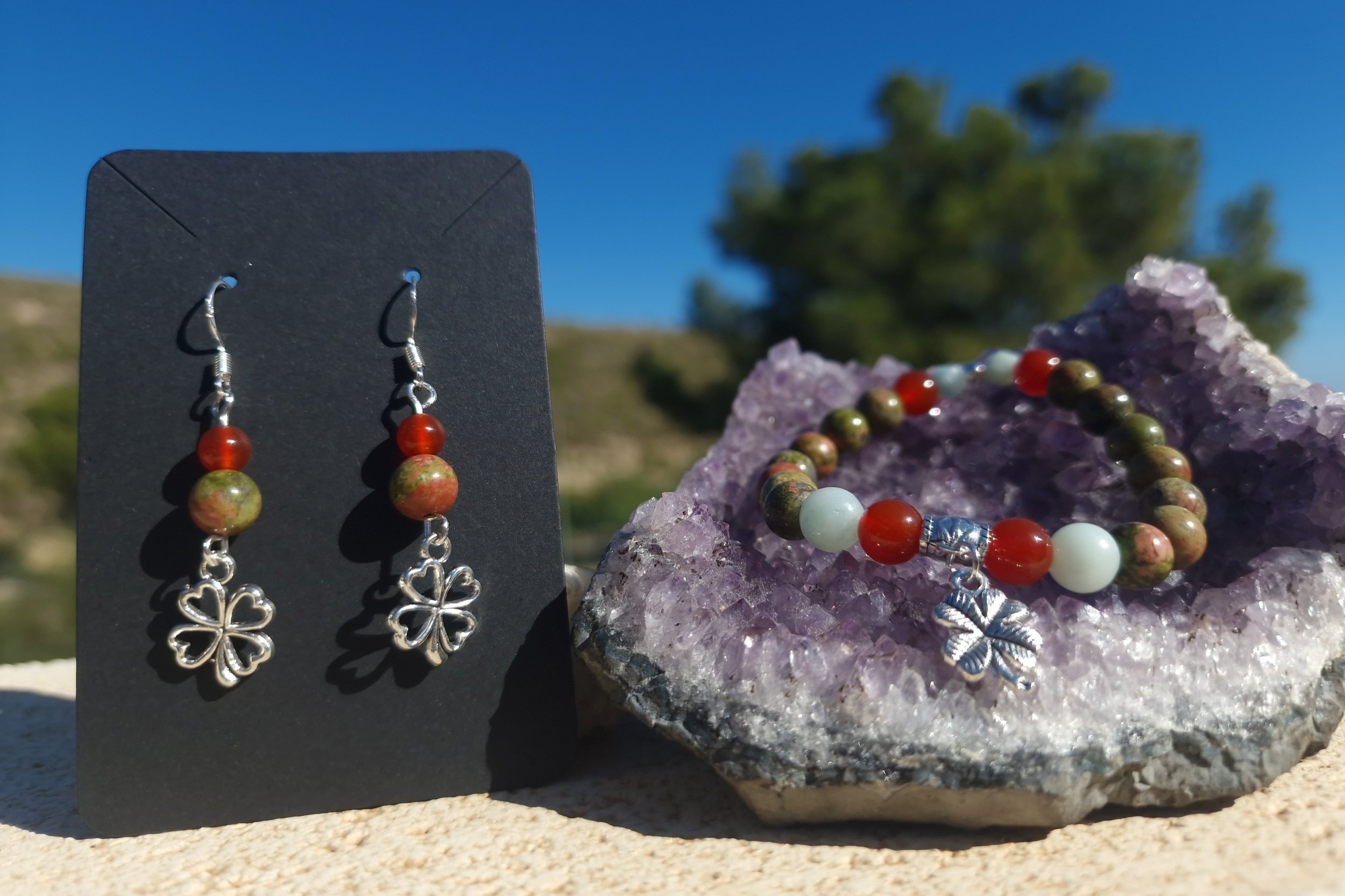 Shamrock Bracelet and earings.