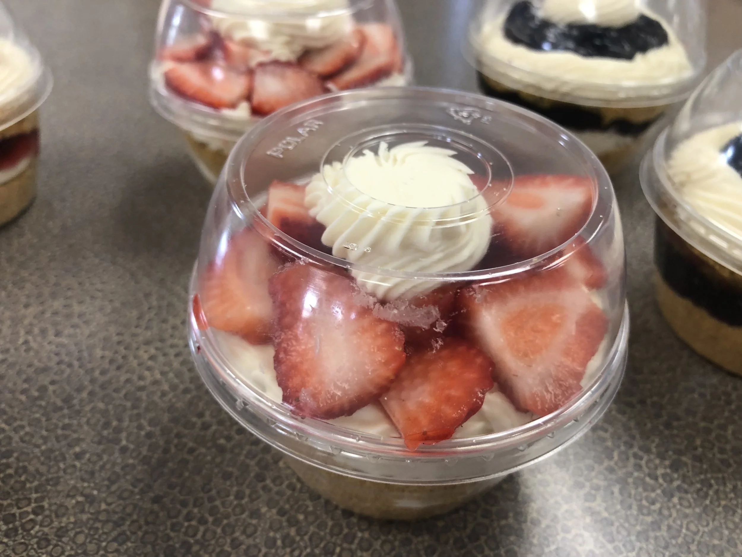 Strawberry mini tarts with whip cream