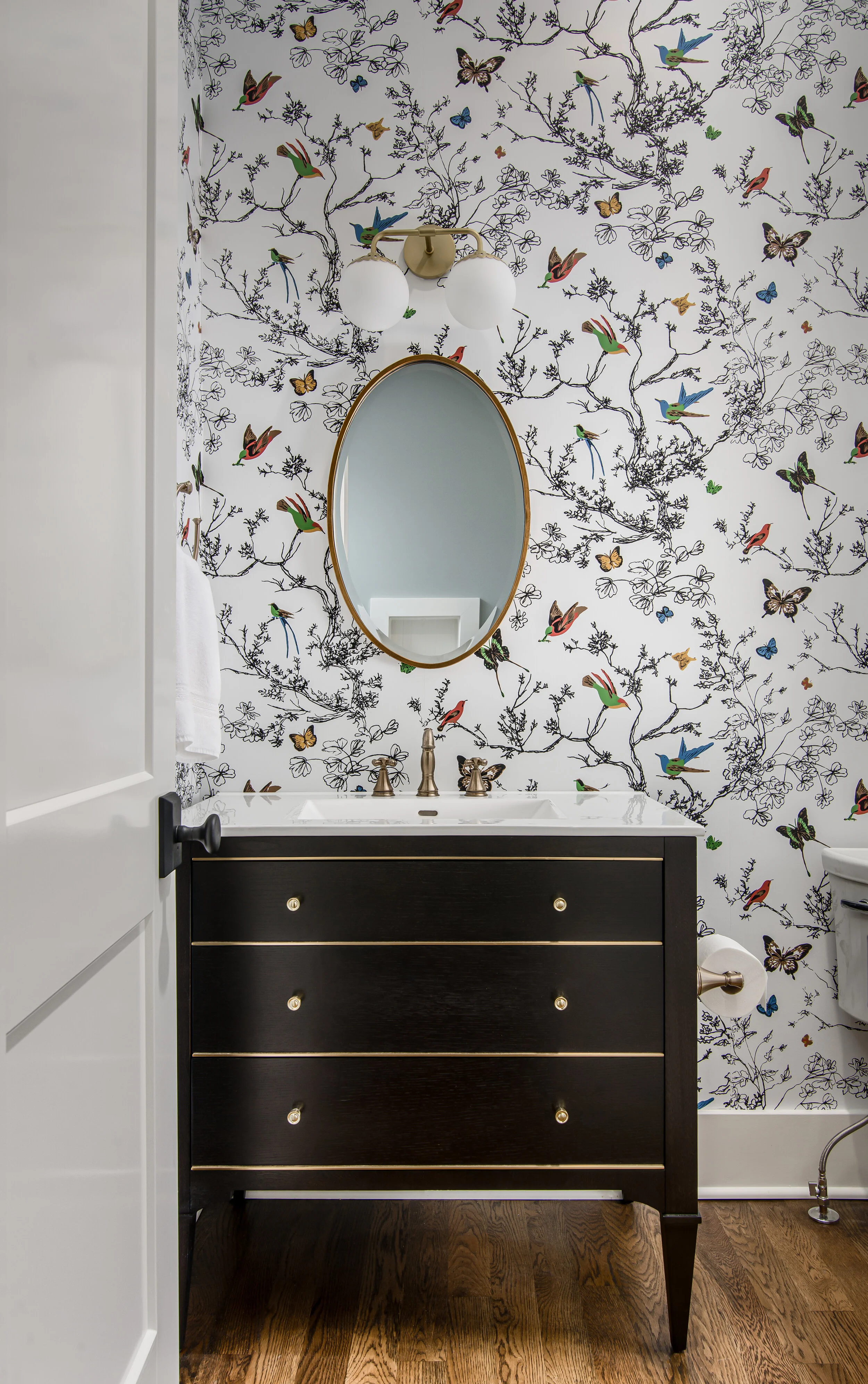 Butterfly powder room