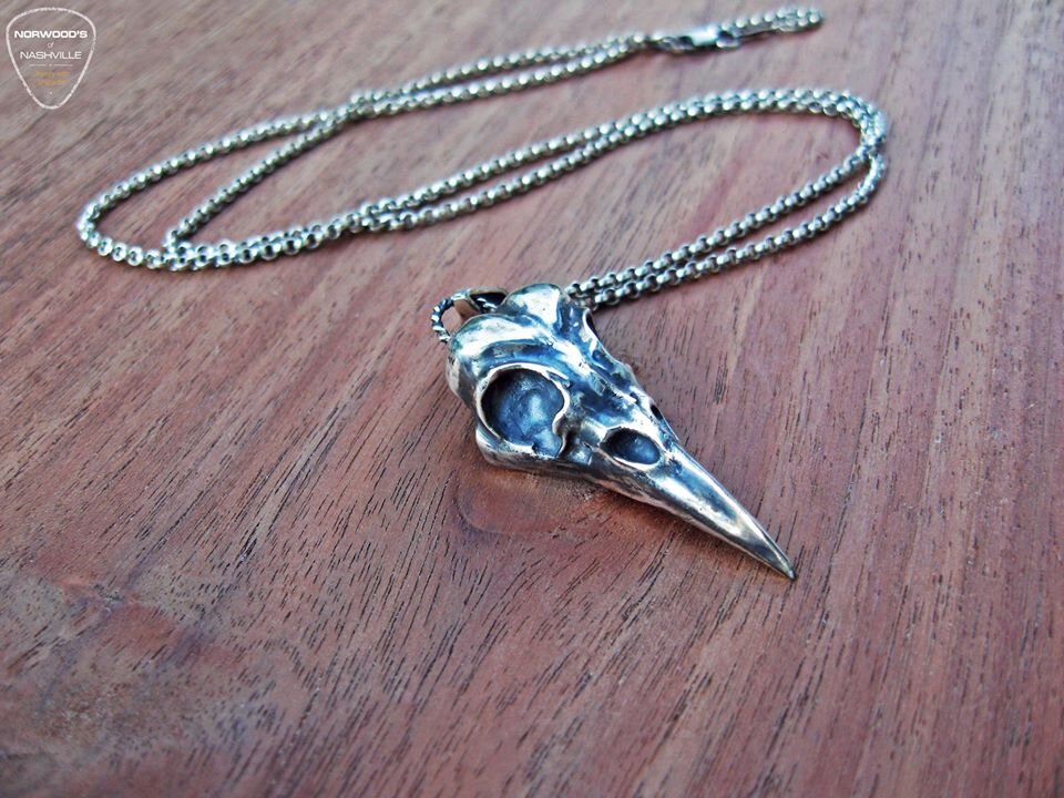 Coeur Crane - Couples Friendship Raven Skull Necklace | Gothic Gifts