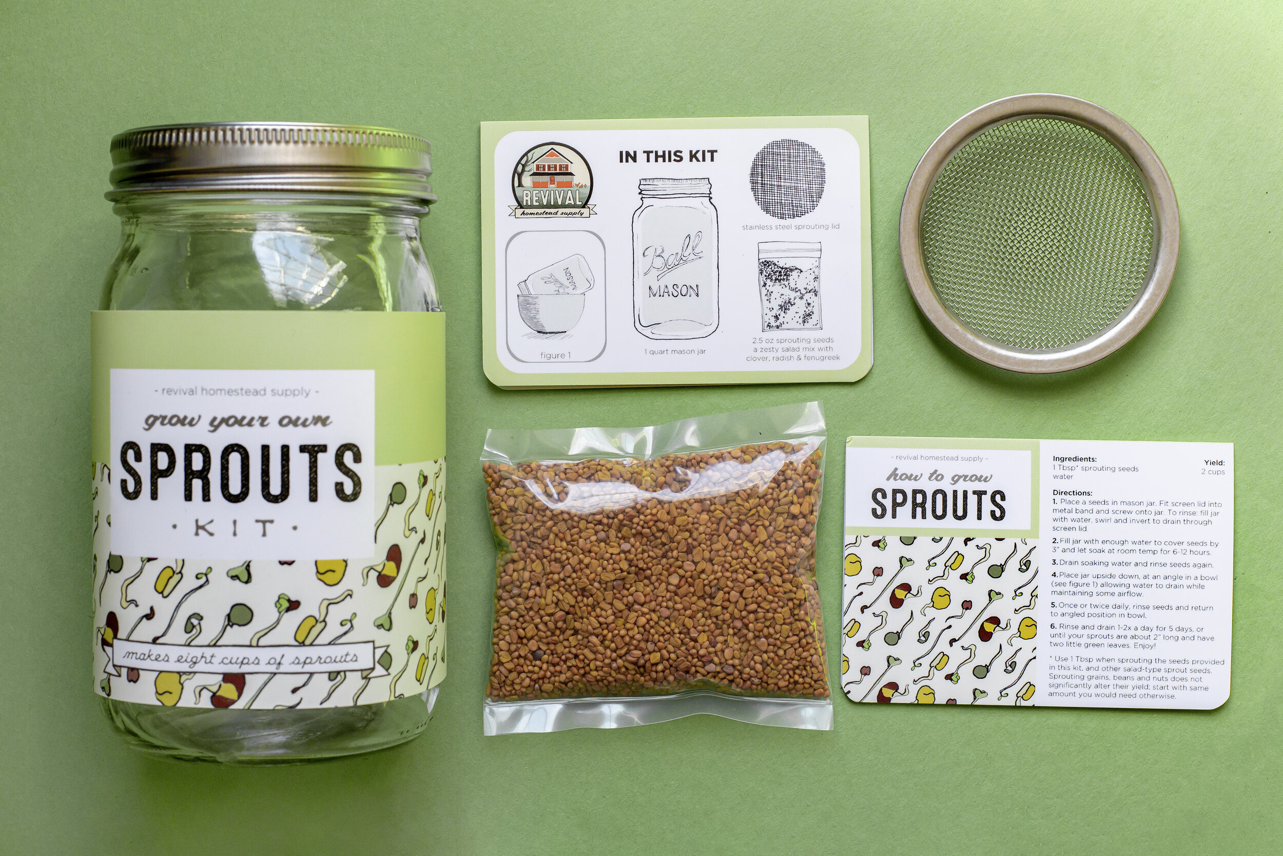 Organic Sprouting Kit from Revival Homestead Supply