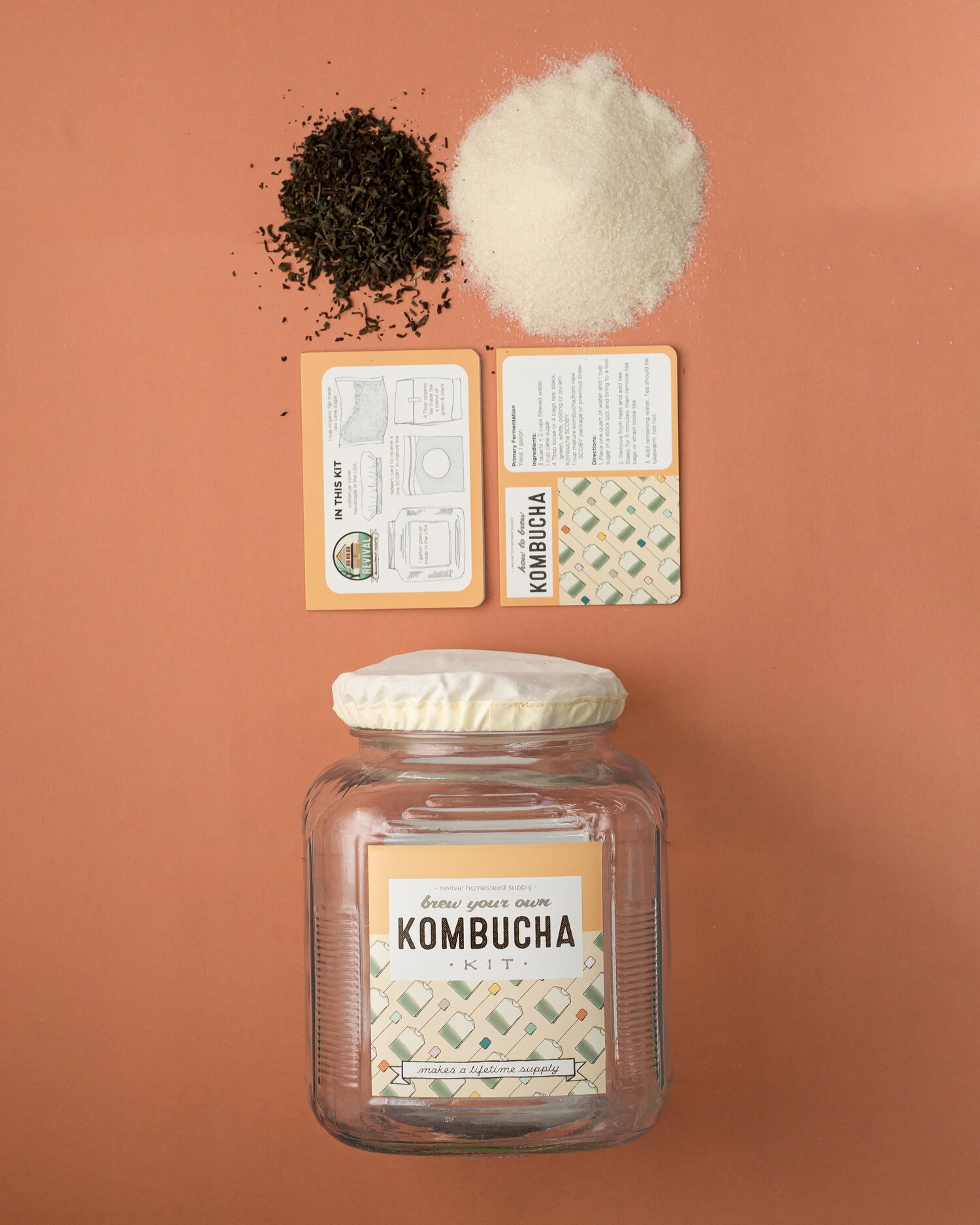 Brew Your Own Kombucha with Our 1-Gallon Ingredient Pack