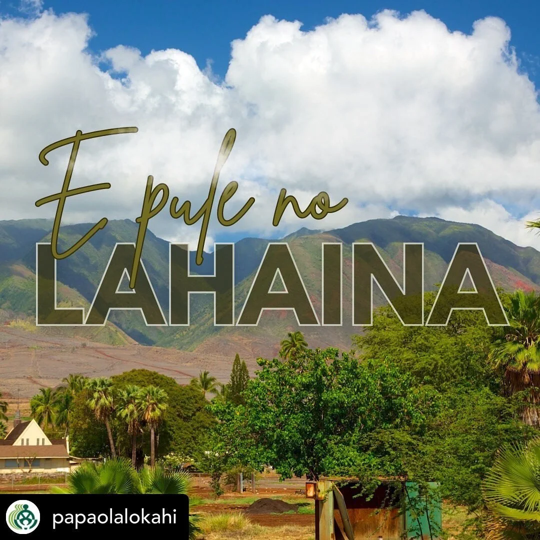Posted @withregram &bull; @papaolalokahi Papa Ola Lōkahi sends its deepest aloha to the residents of Maui affected by the sweeping wildfires. We offer pule and a collection of helpful resources to stay updated and to support our ʻohana and friends on