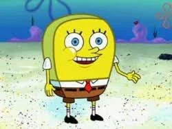 "Normal" Spongebob Squarepants smoothed out without any spongy holes.