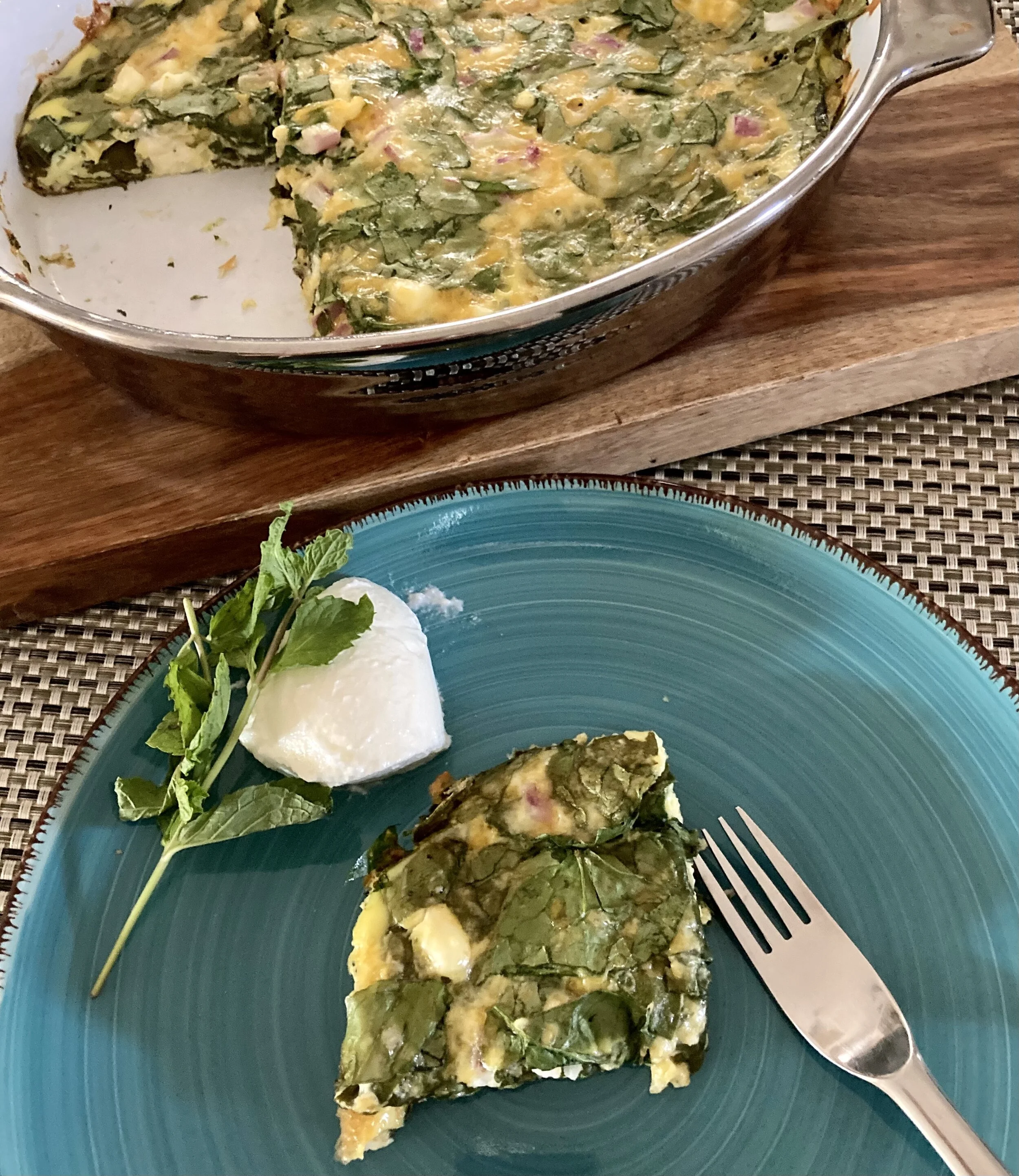 Ejjet Sbanikh B'il Fuhrun, Baked Spinach and Cheese Omelet **RECIPE**