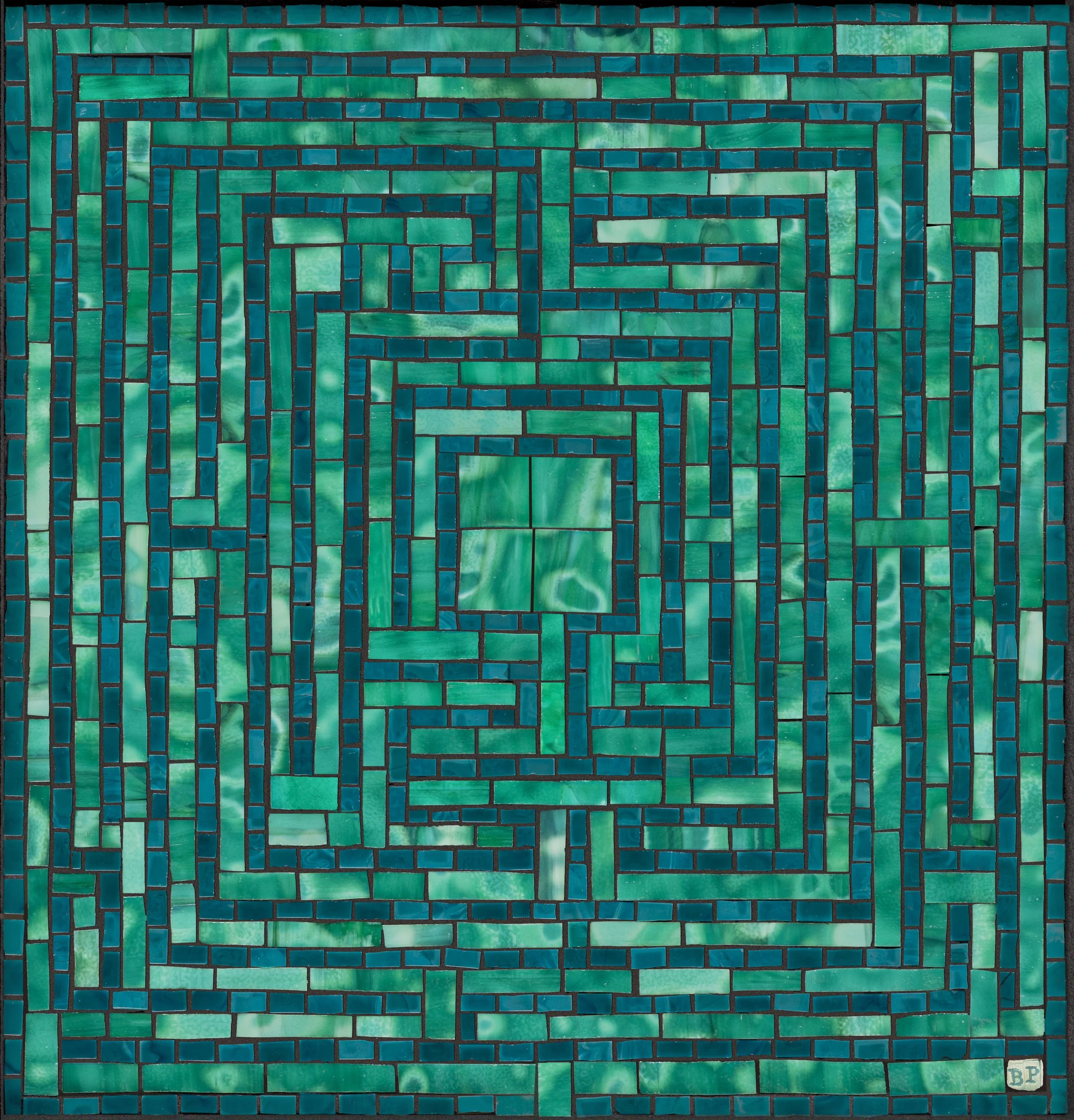 teal and green intricate hedge maze for get lost mazes website by brenda pokorny