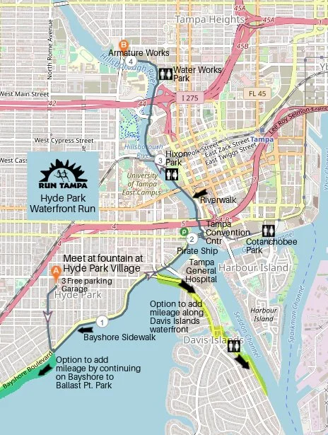 Hyde Park Village Waterfront Run map