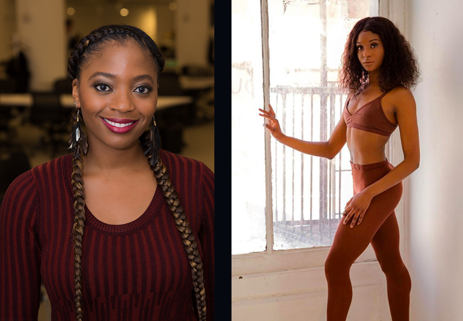 Photos: (left) Erin Carpenter, Founder of Nude Barre; (right) Nude Barre