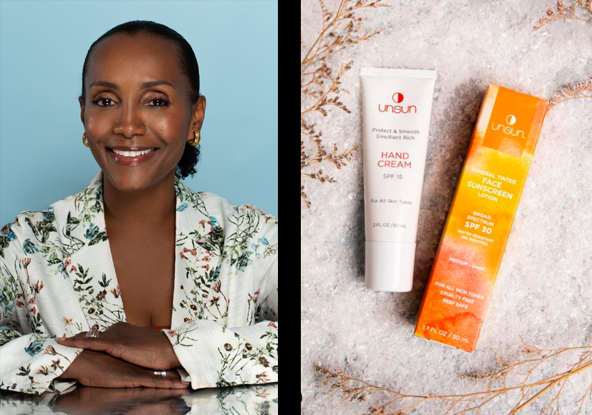 Photos: Unsun Cosmetics (left, Founder and CEO Katonya Breaux)