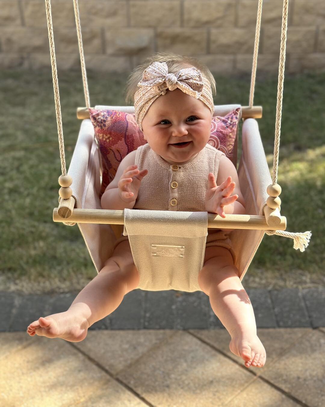 Some Public Holiday Cuteness!! 
Featuring our indoor Oliver Swing in natural with a customised cushion for some colour!! 

Our aim to to have modern swings that match your bubs and fit perfectly into
Your decor &hearts;️

#nursery #nurserydecor #nurs