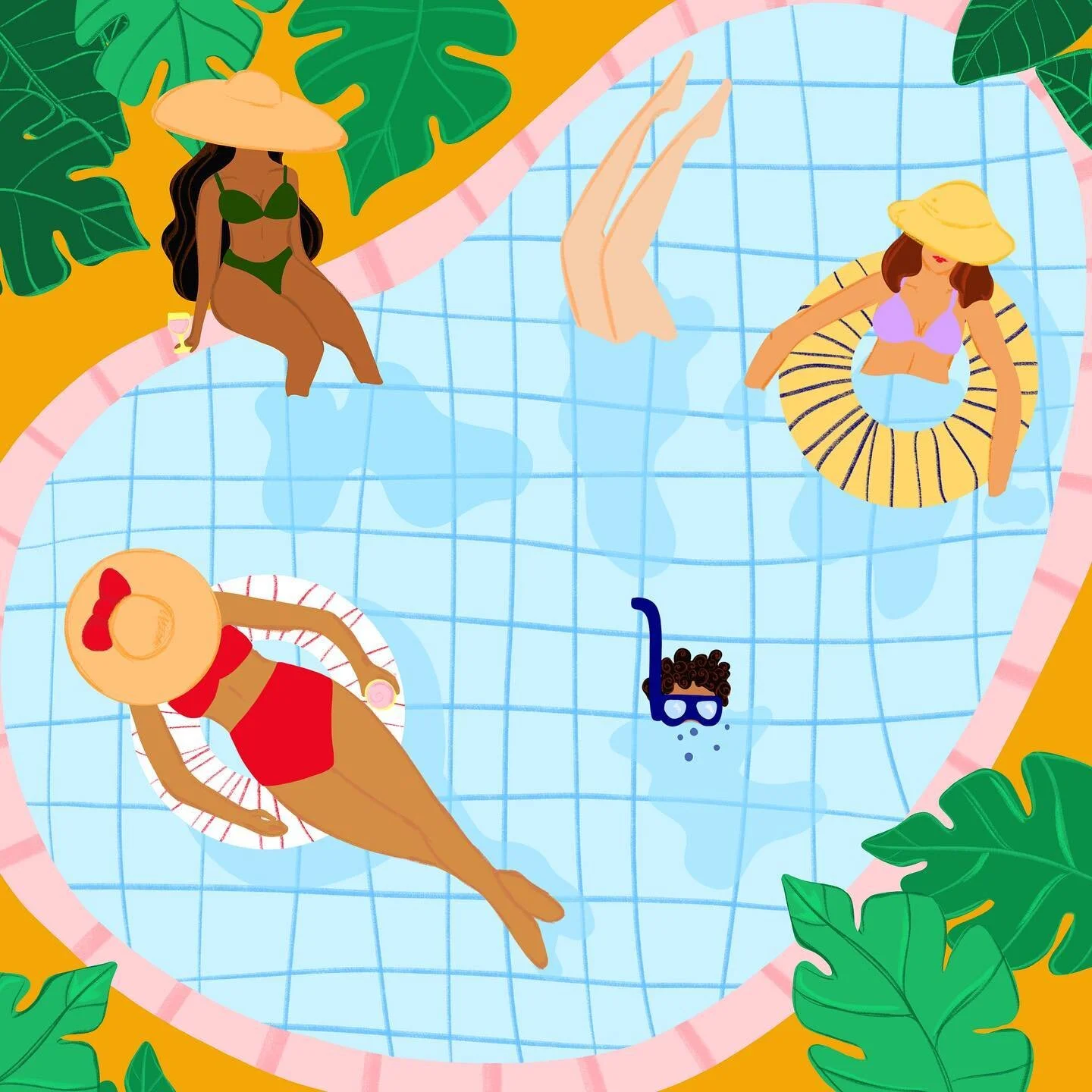 la piscine 💧🏄&zwj;♀️☀️👙