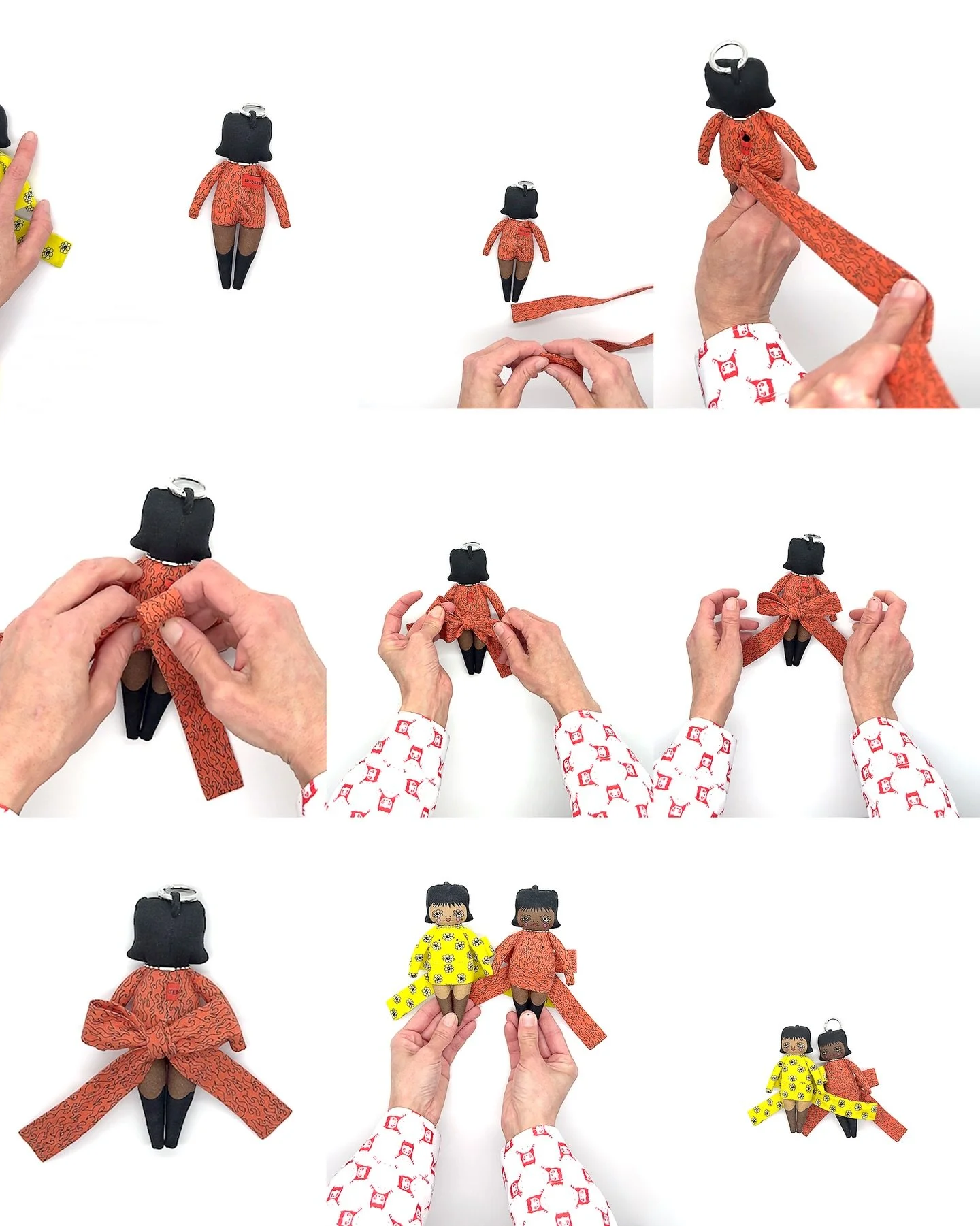 The trick to tying a perfect bow every time:

1. The Lead Tail: Start with your sash slightly off-center. You want the side you&rsquo;re wrapping with to be about one inch longer than the other.

2. The Center Wrap: Use that extra inch as your &ldquo