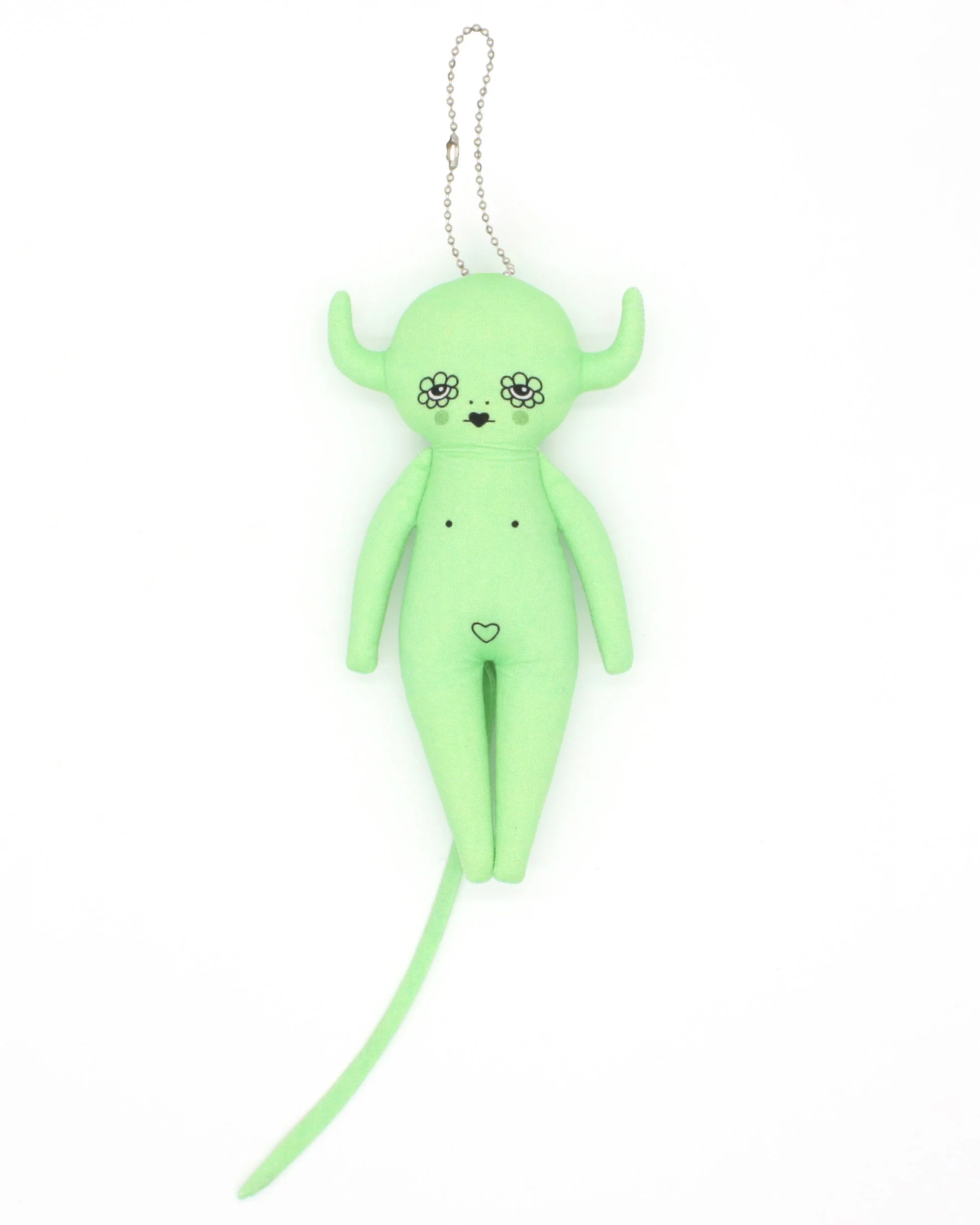 6” Lime Green Devil Bag Charm Doll