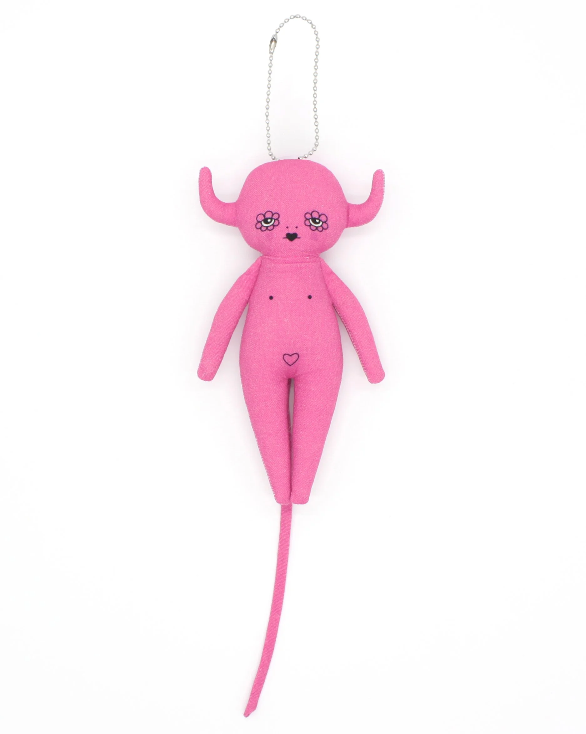 6” Dark Pink Devil Bag Charm Doll