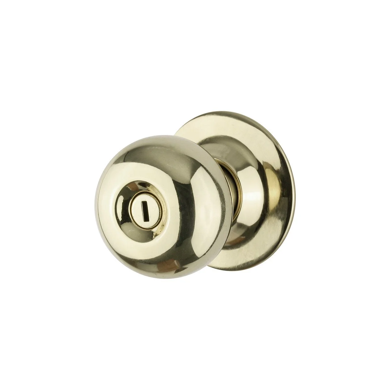 polished brass knob set