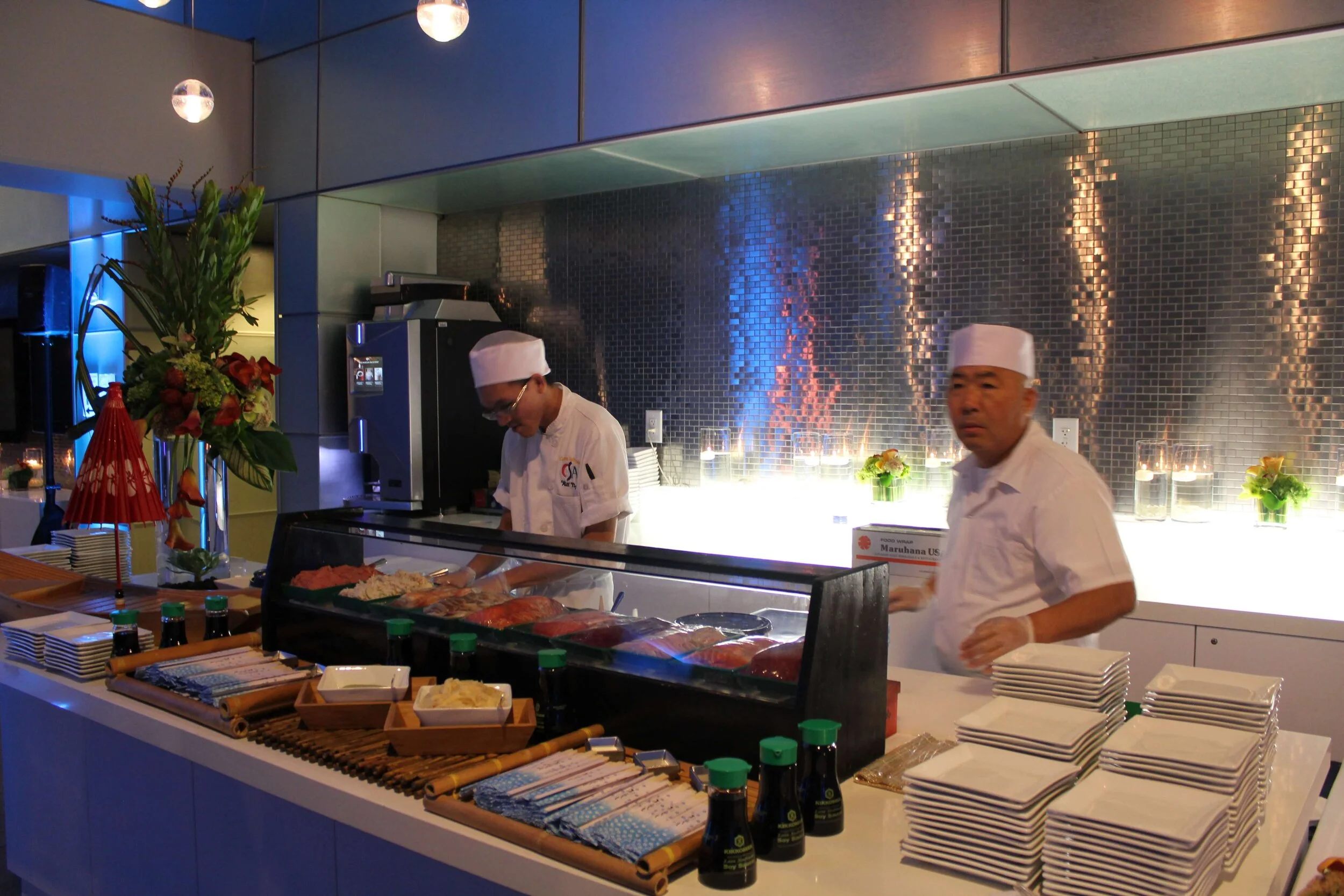 Event Planner in LA producing custom Sushi Bar at Private Event