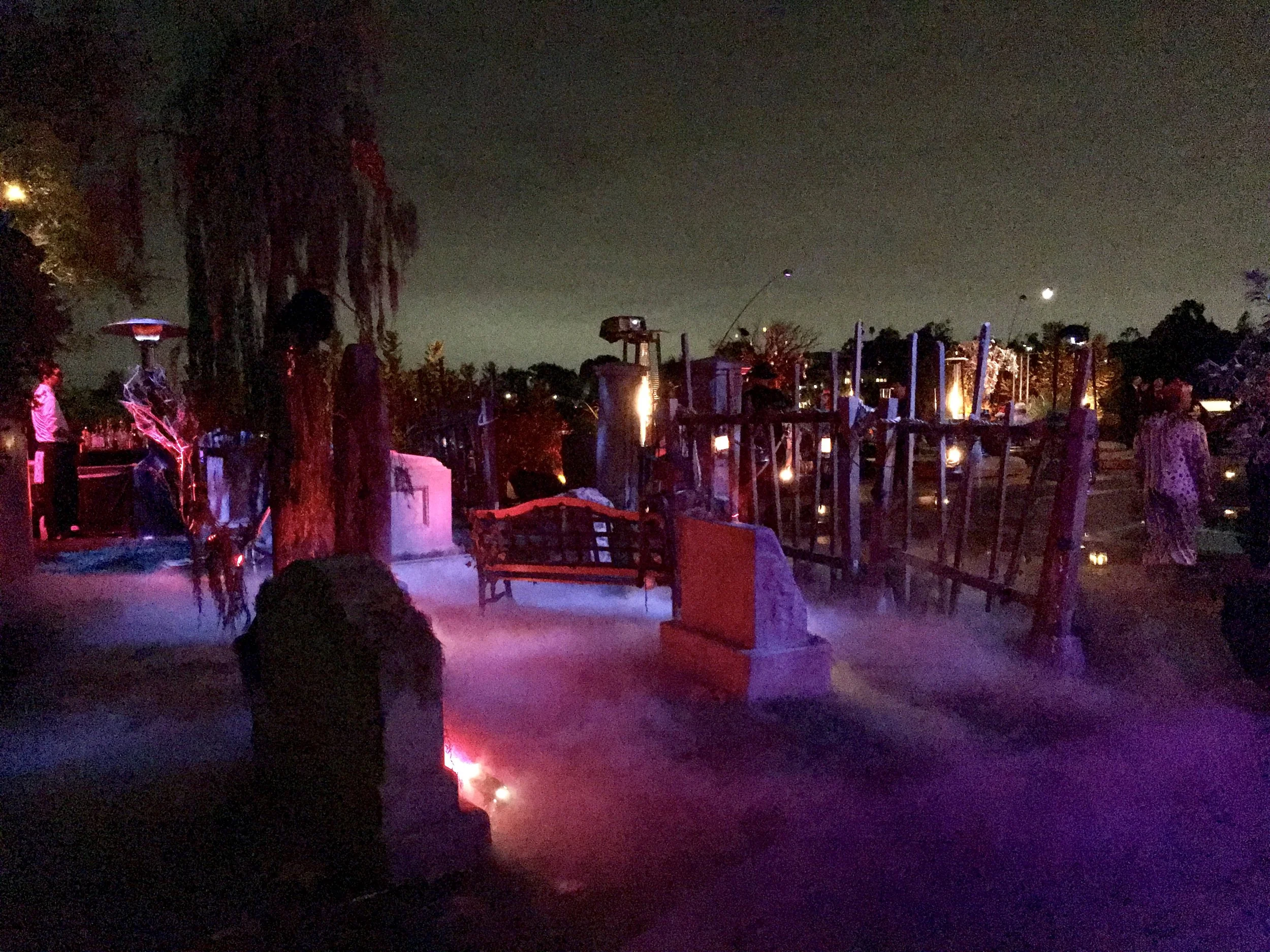 Halloween Graveyard Props and Fog Effects