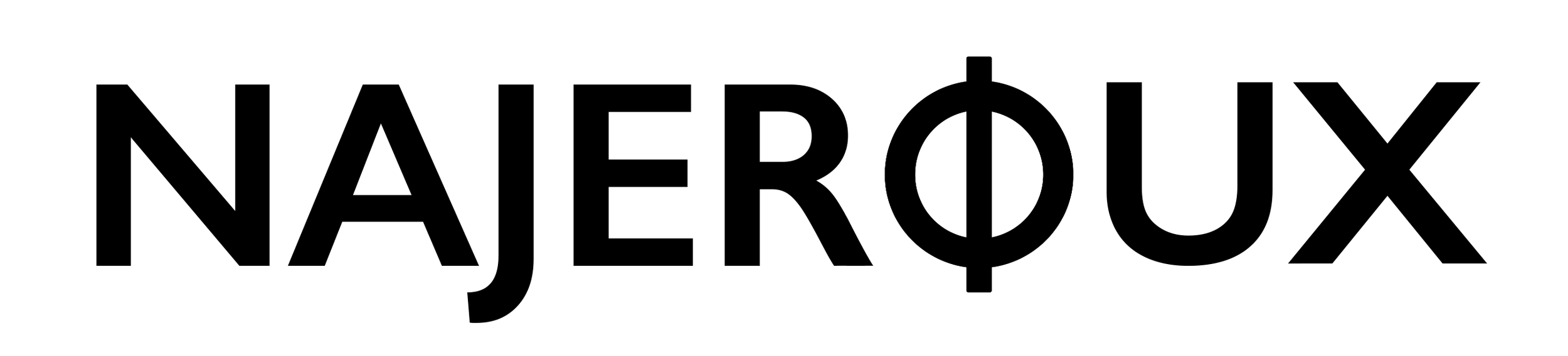 The word 'NAJEROUX' written in large, bold, black stylised font.