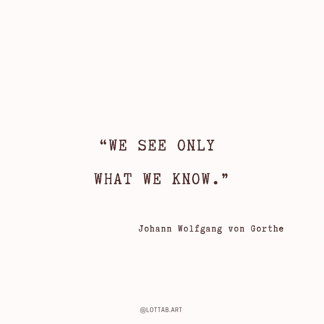 Worth a thought. Have a great Wednesday 🍁!

#goethequotes 
#goethe 
#lottablankingart