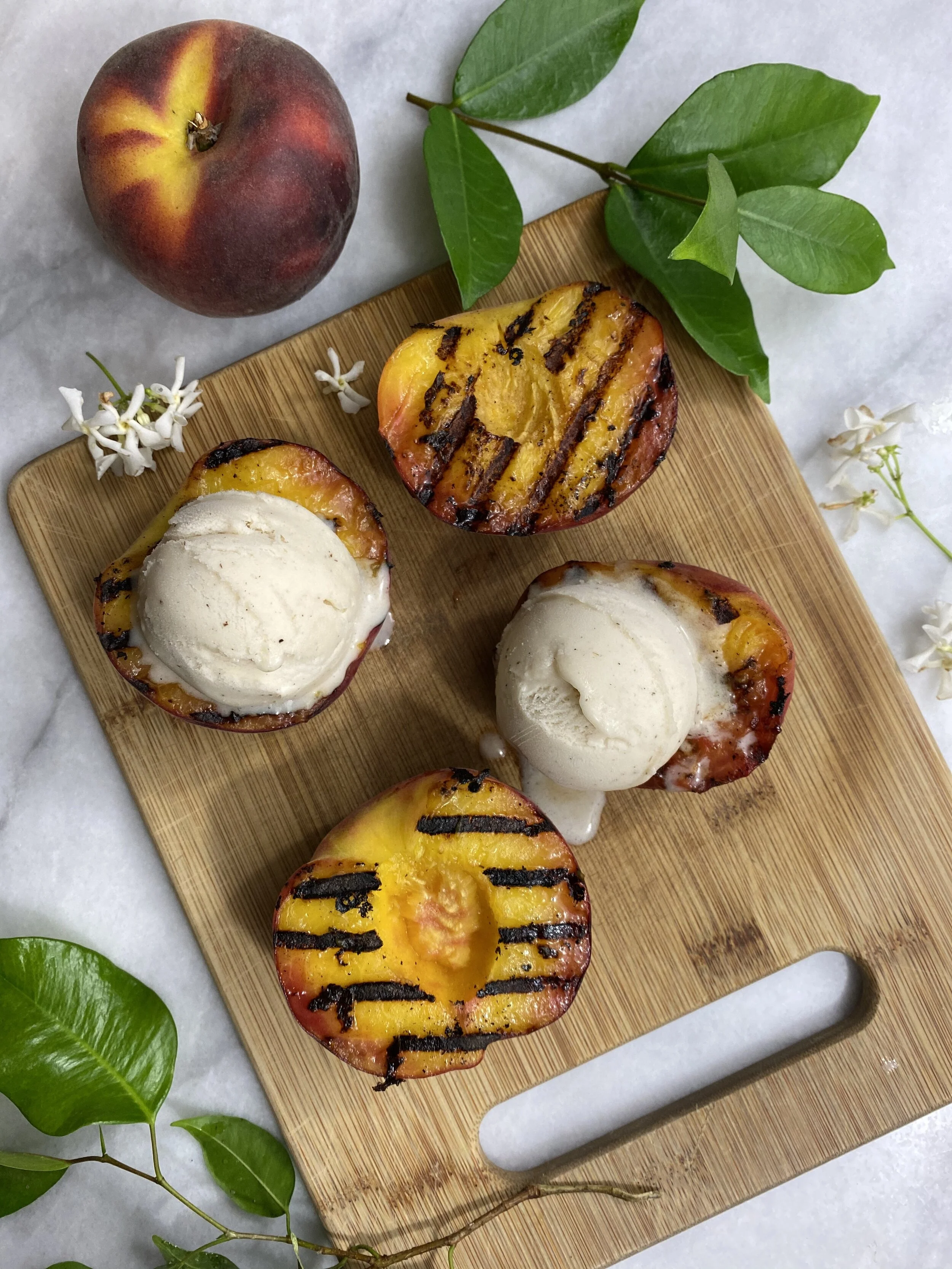 GRILLED PEACH &amp; ICE CREAM