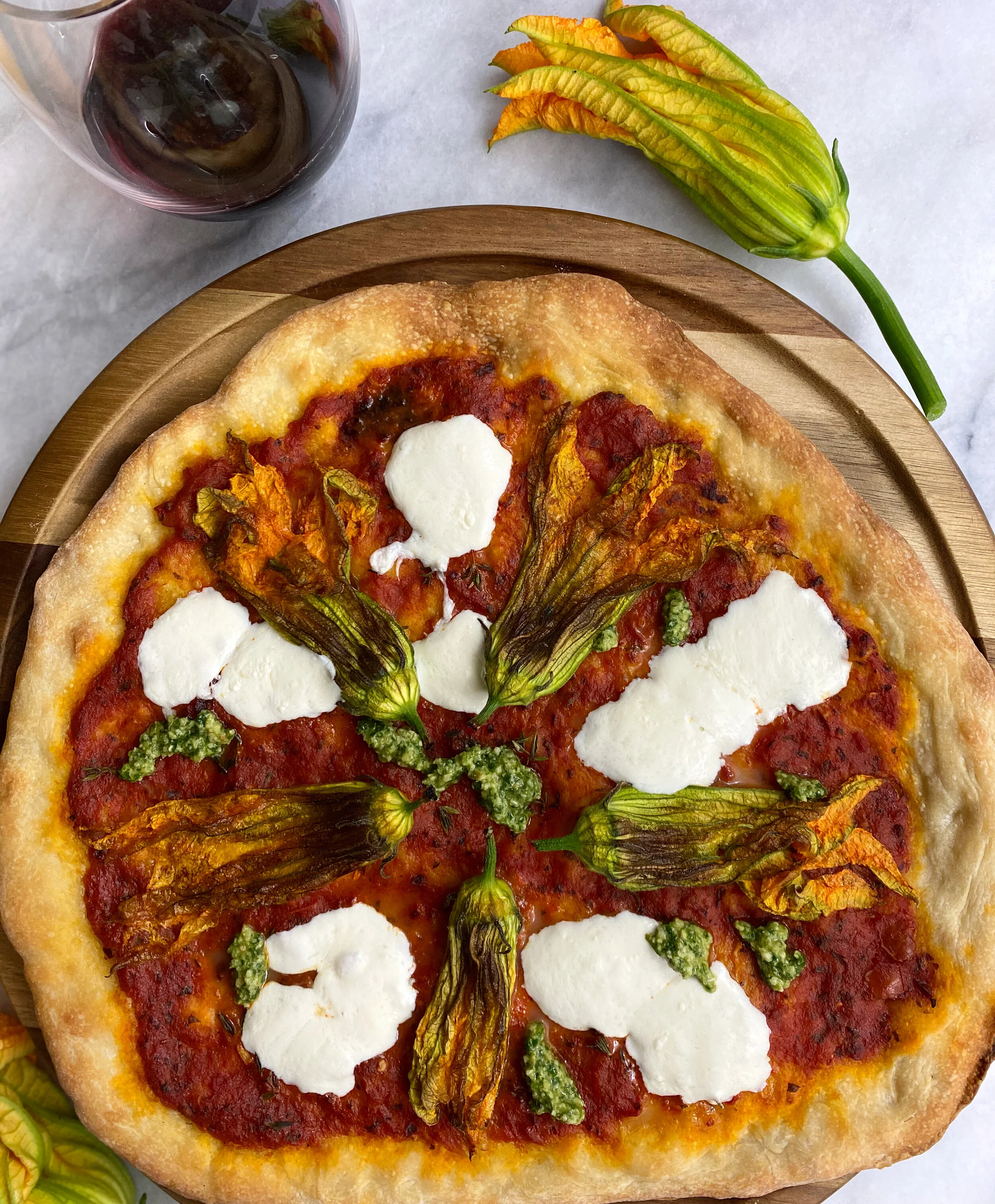 ZUCCHINI BLOSSOM PIZZA