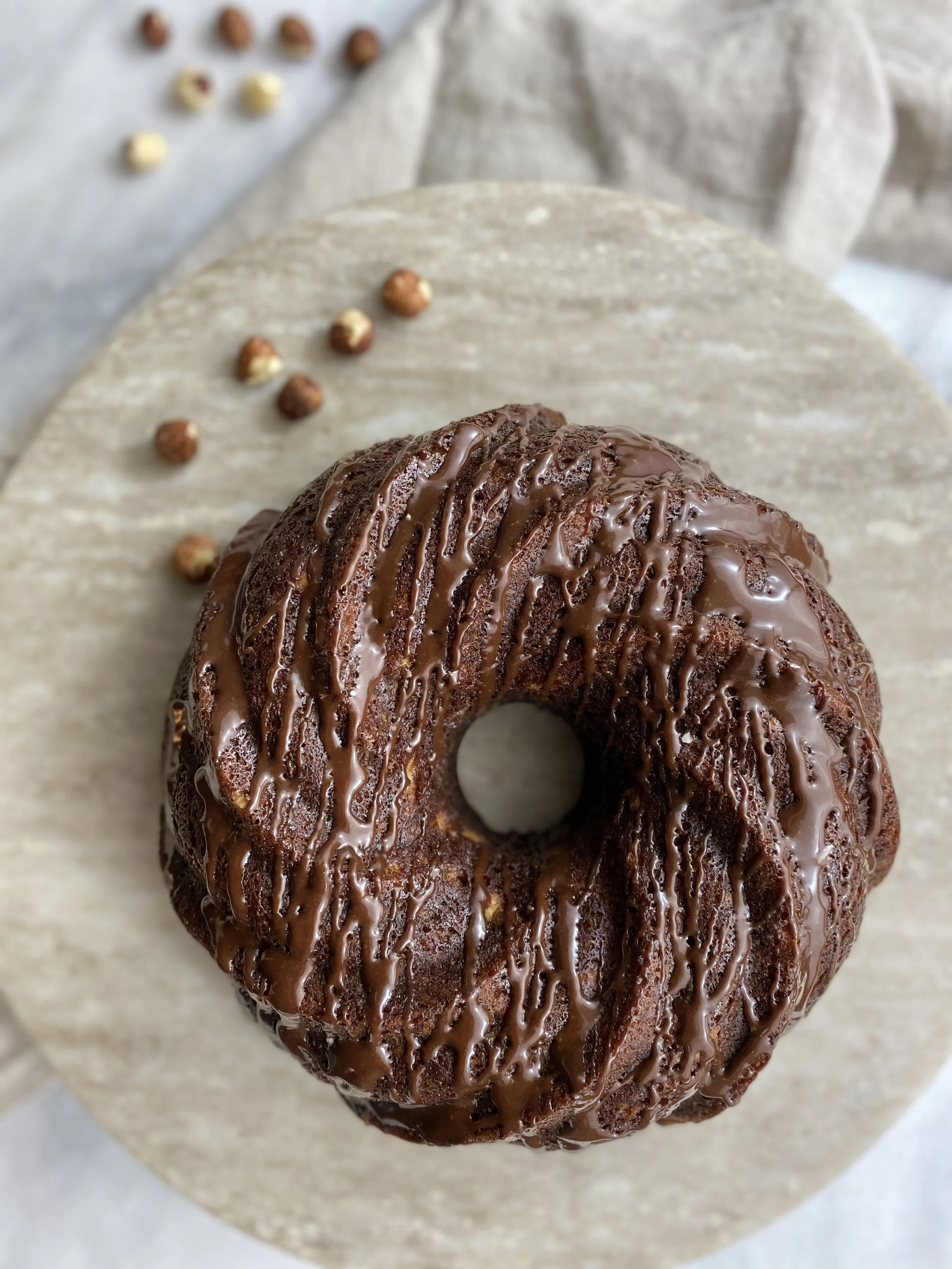BANANA HAZELNUT BUNDT CAKE