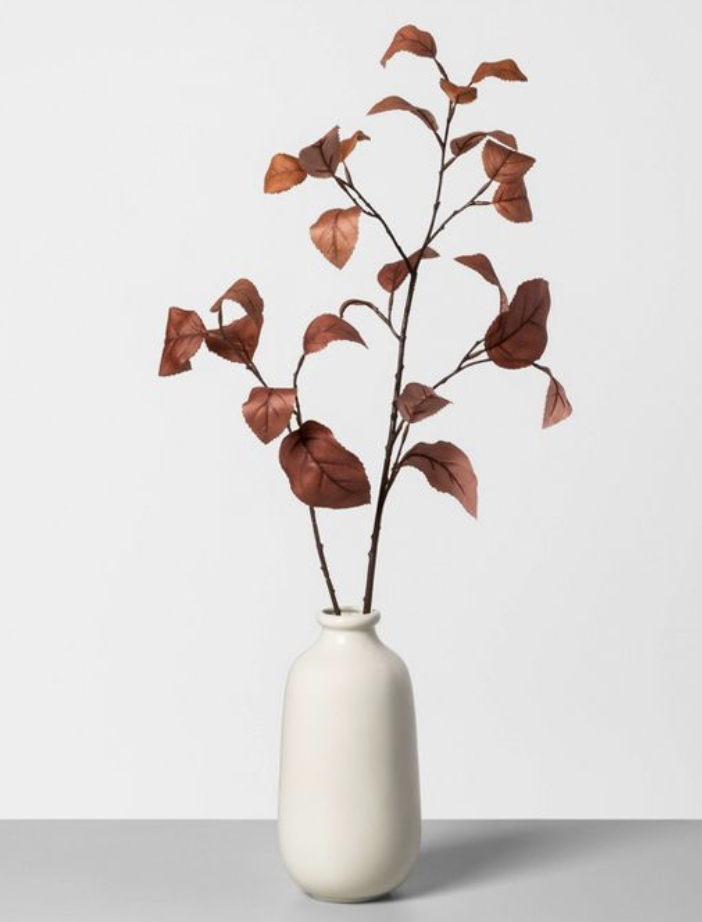 Faux Rust Aspen Leaves Arrangement
