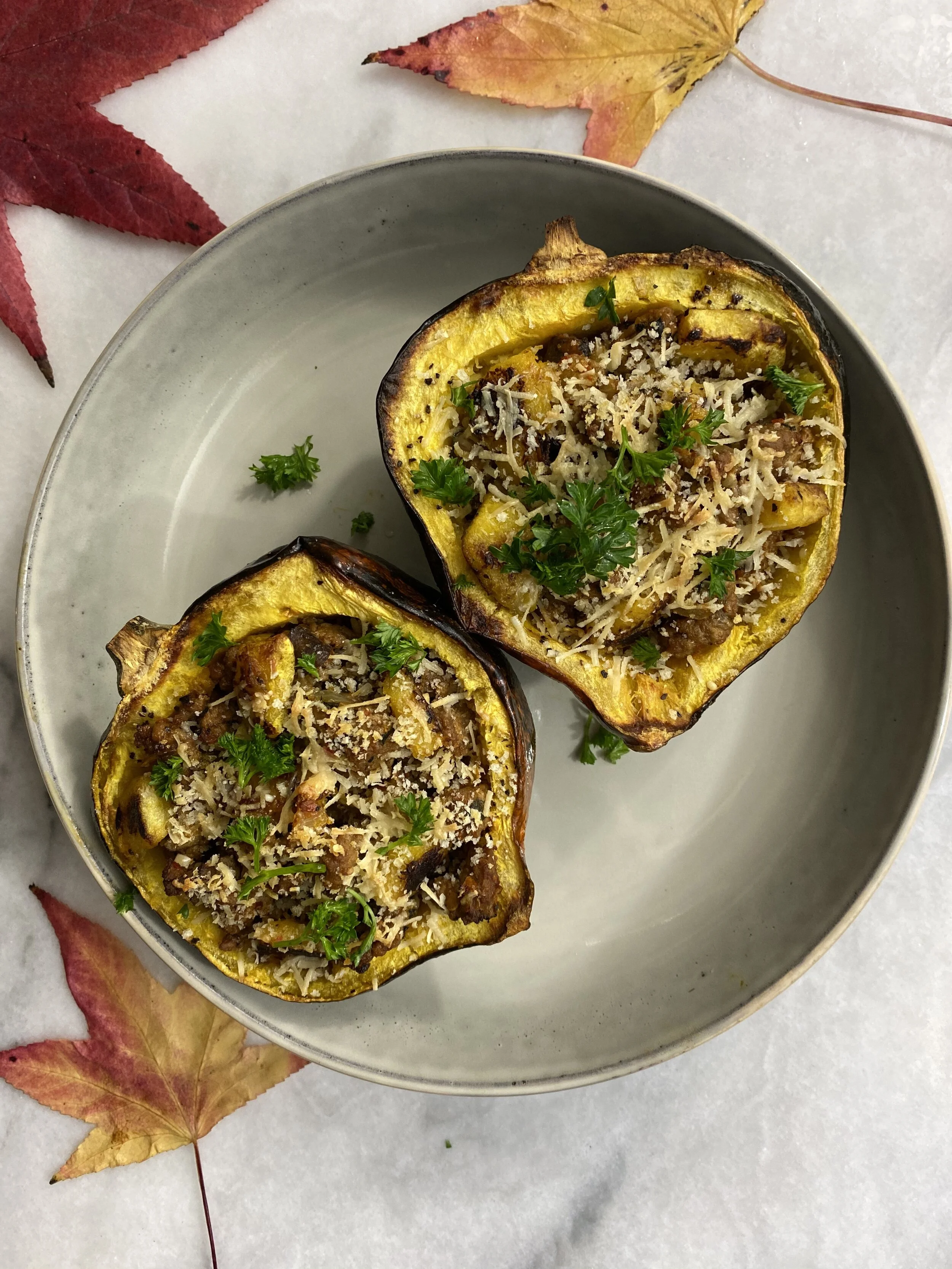 LAMB STUFFED ACORN SQUASH