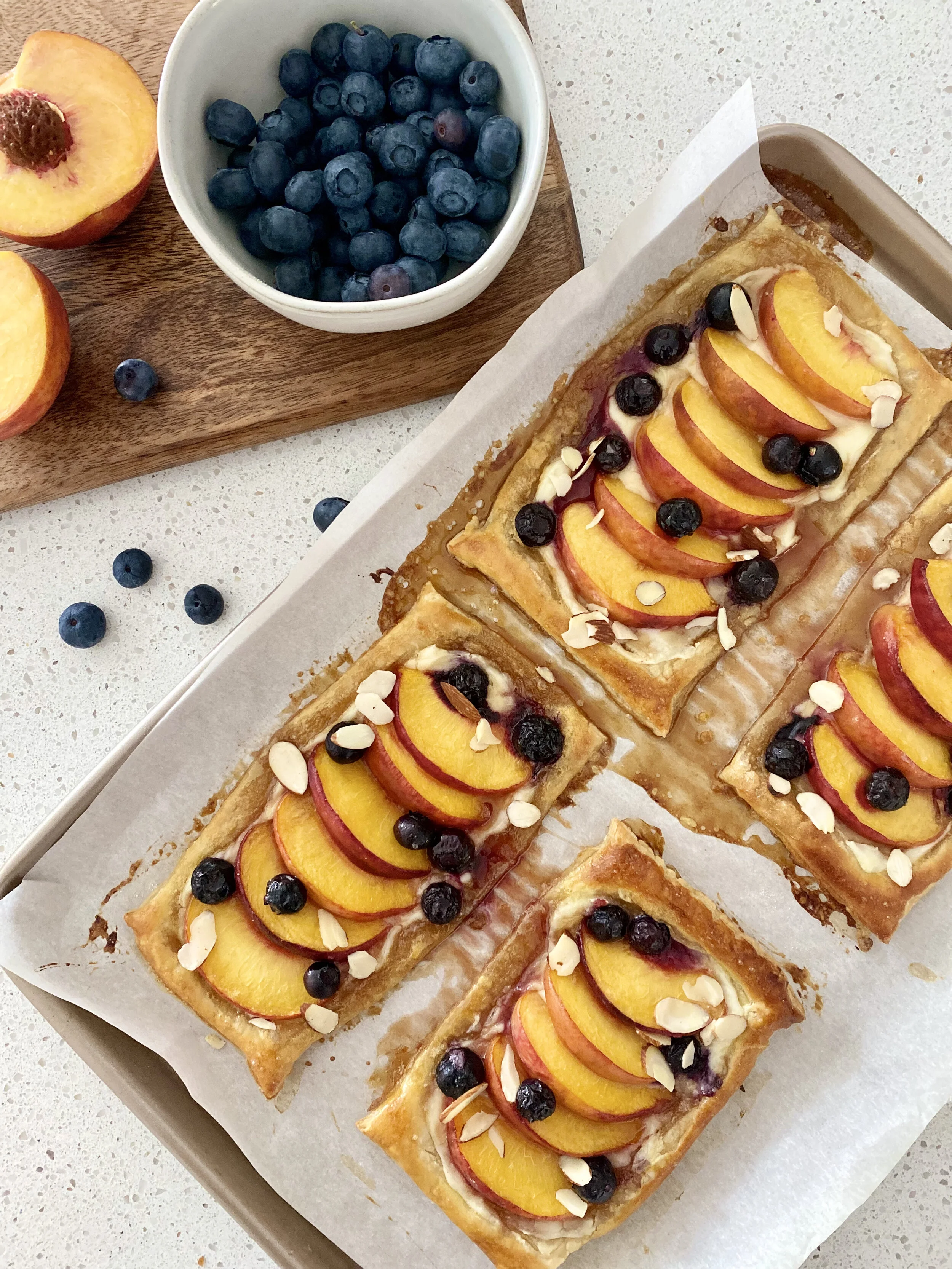 PEACH &amp; BLUEBERRY PUFF PASTRY DANISH