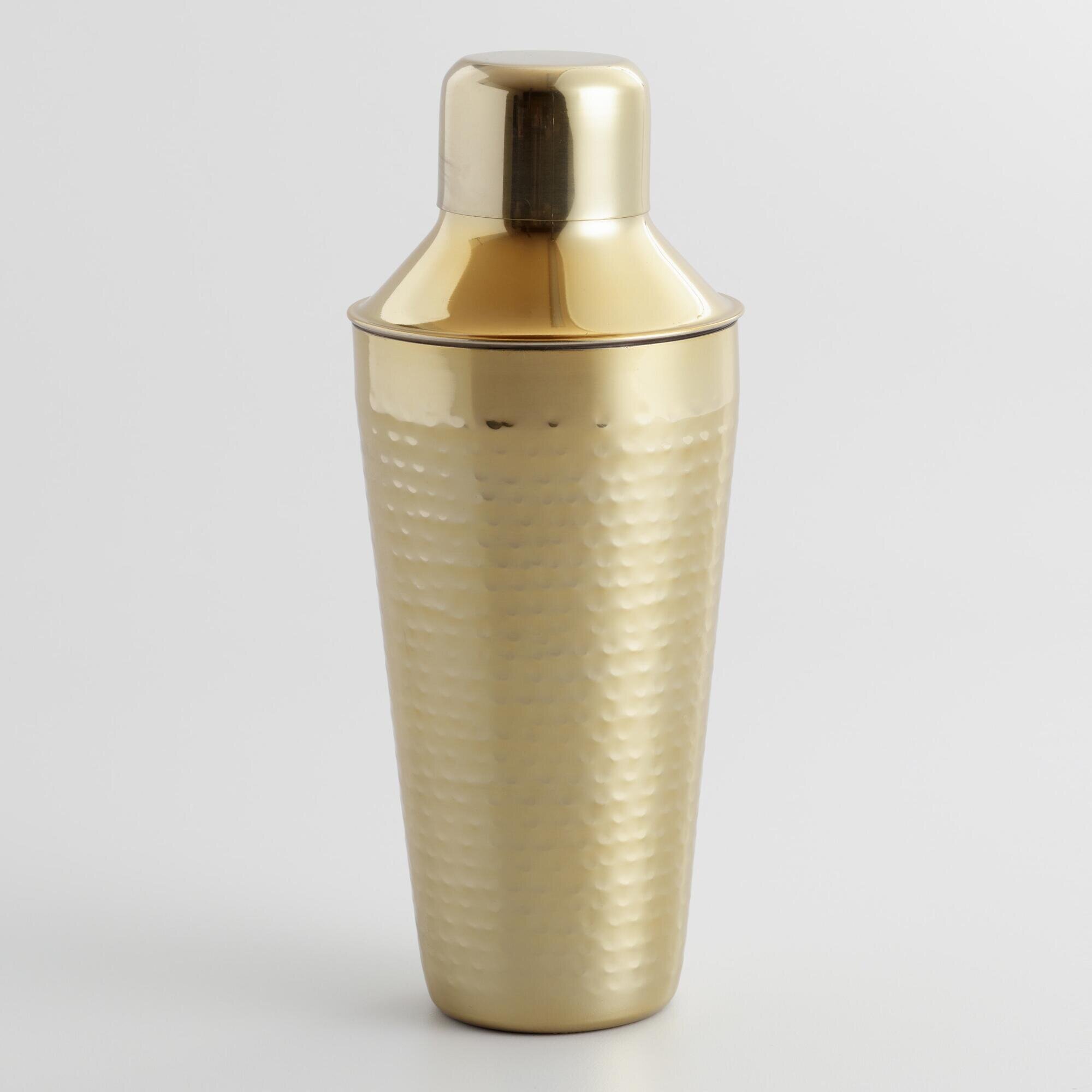 Hammered Gold Cocktail Shaker