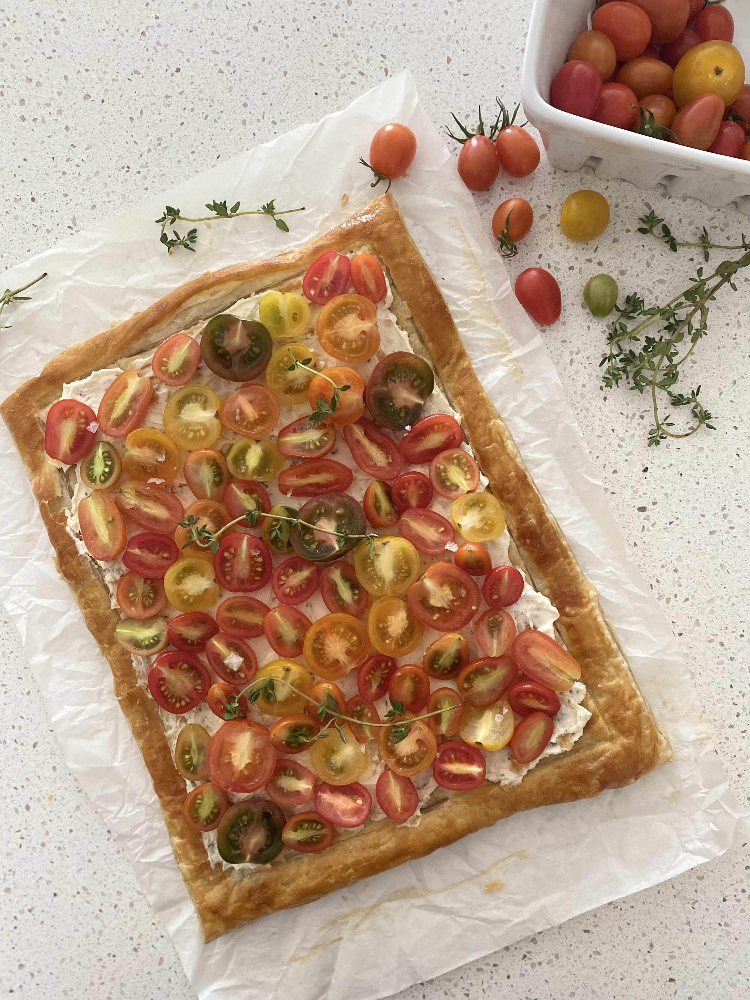 GOAT CHEESE & CHERRY TOMATO TART